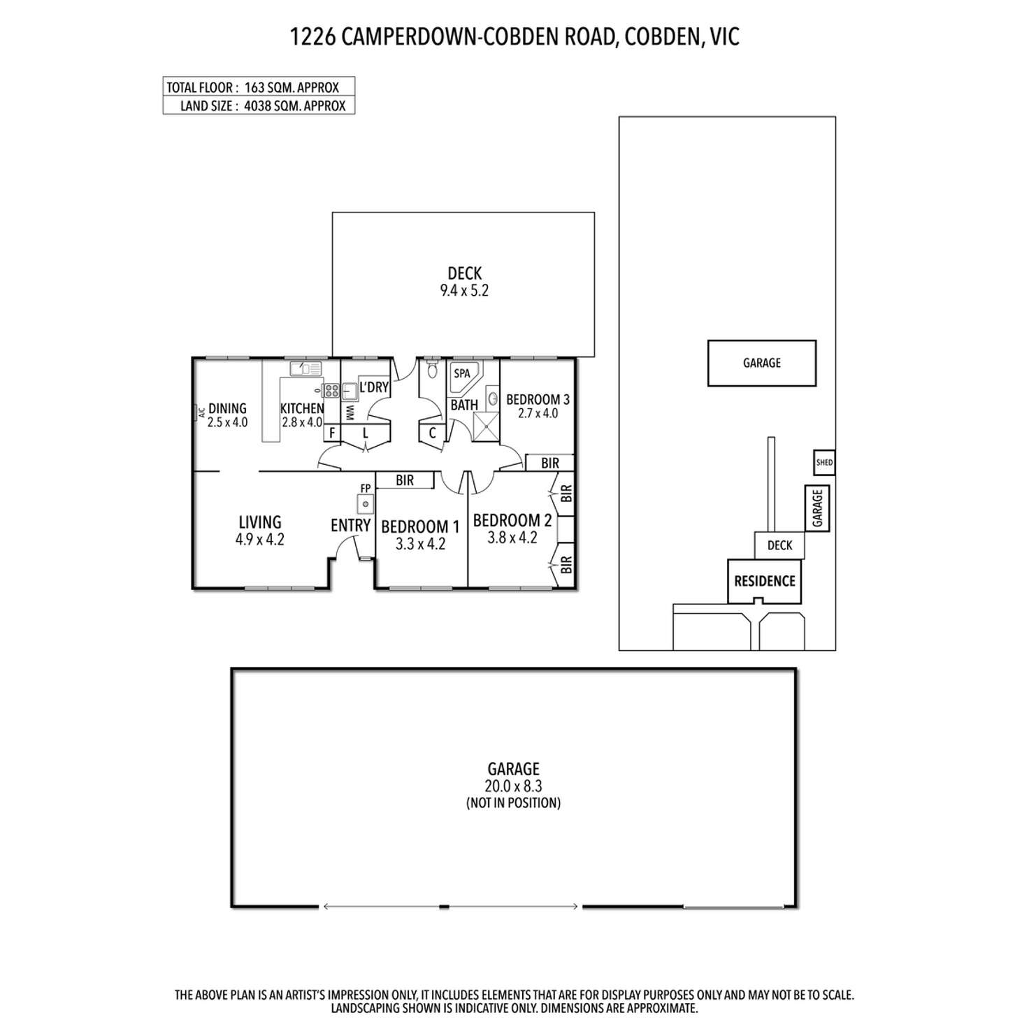 Floorplan of Homely lifestyle listing, 1226 Camperdown-Cobden Road, Cobden VIC 3266
