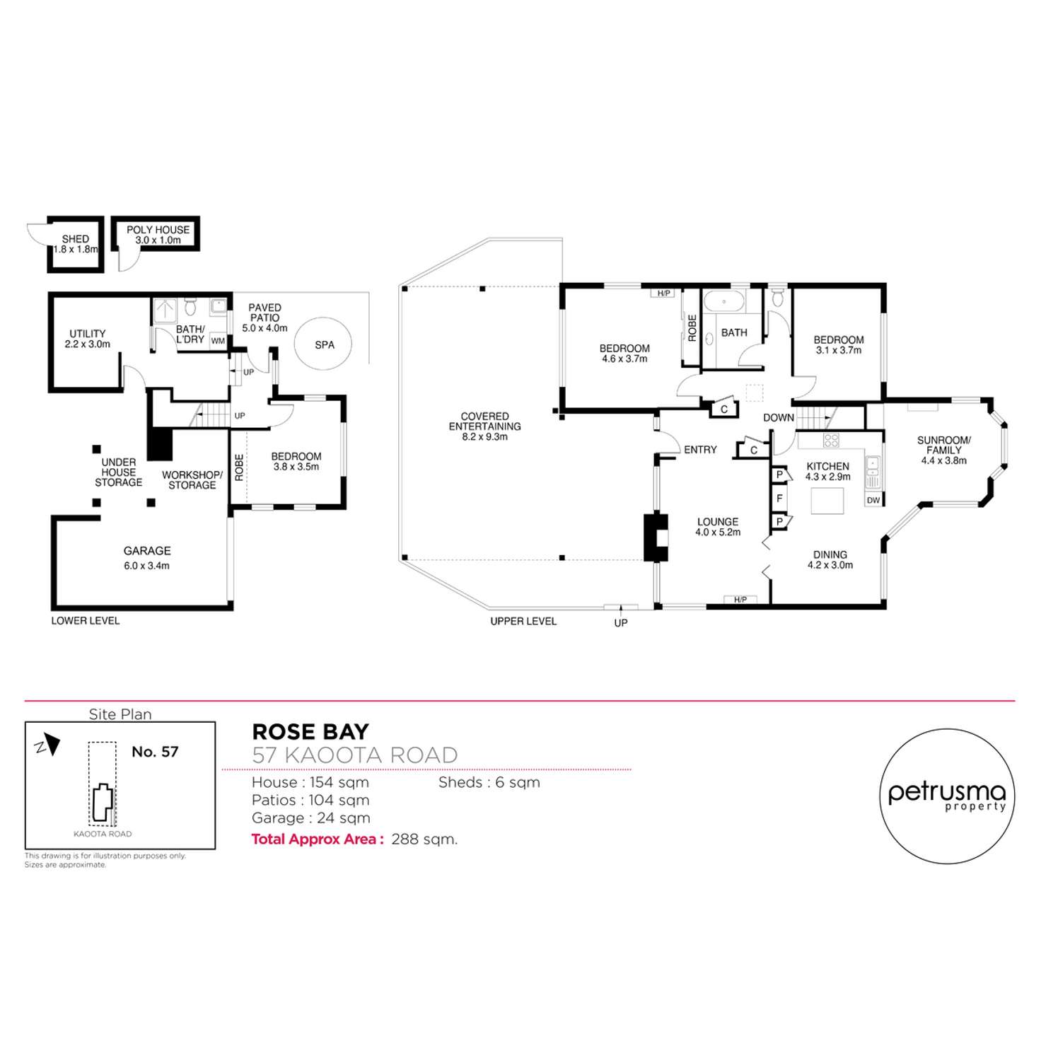 Floorplan of Homely house listing, 57 Kaoota Road, Rose Bay TAS 7015