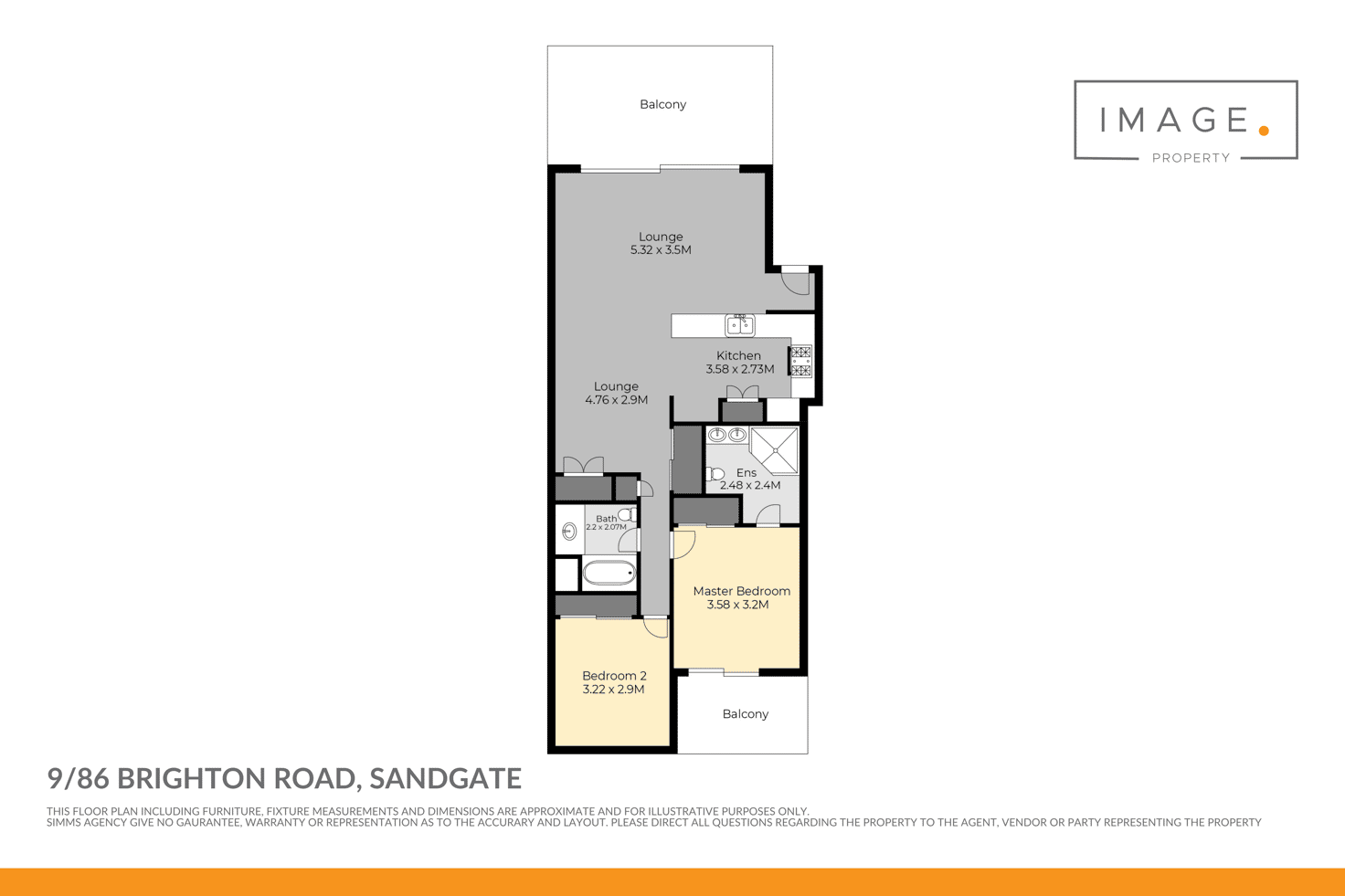 Floorplan of Homely unit listing, 9/86 Brighton Road, Sandgate QLD 4017