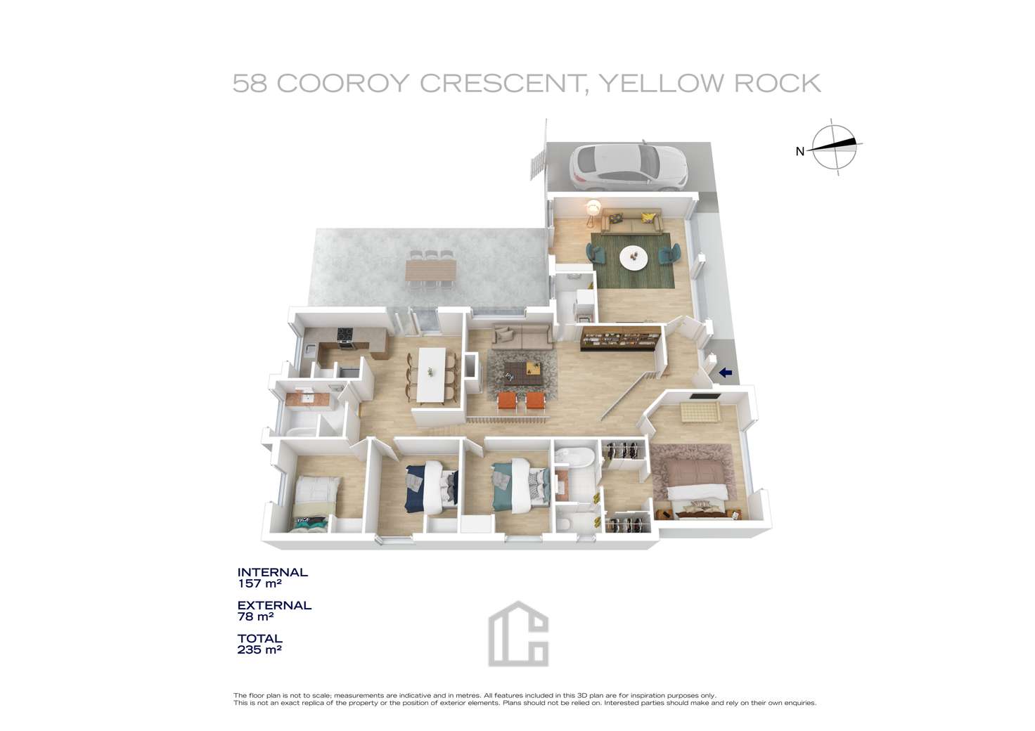 Floorplan of Homely house listing, 58 Cooroy Crescent, Yellow Rock NSW 2777