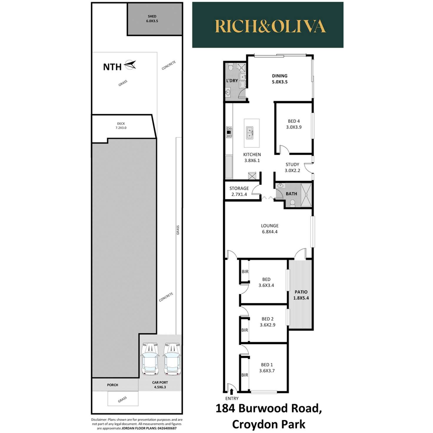 Floorplan of Homely semiDetached listing, 184 Burwood Road, Croydon Park NSW 2133