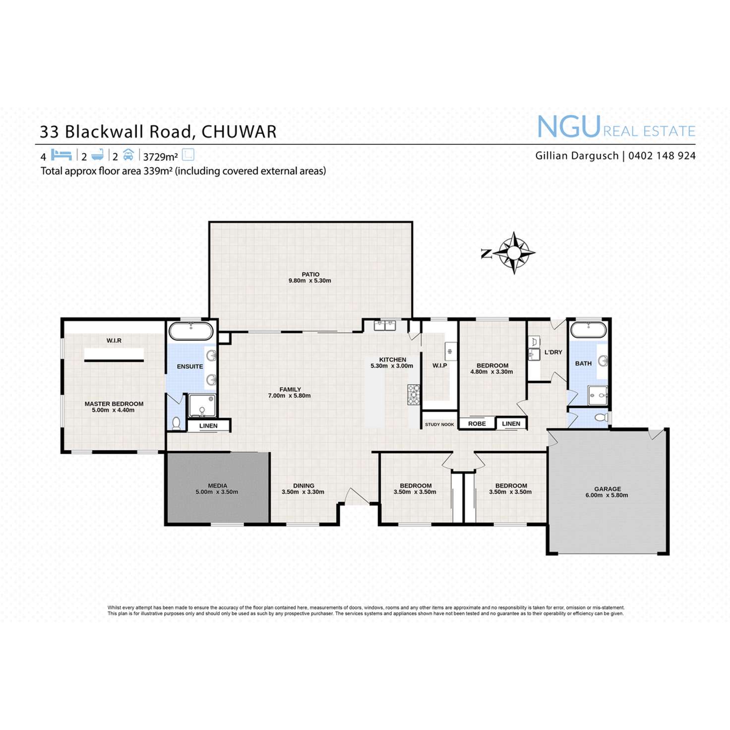 Floorplan of Homely house listing, 33 Blackwall Road, Chuwar QLD 4306