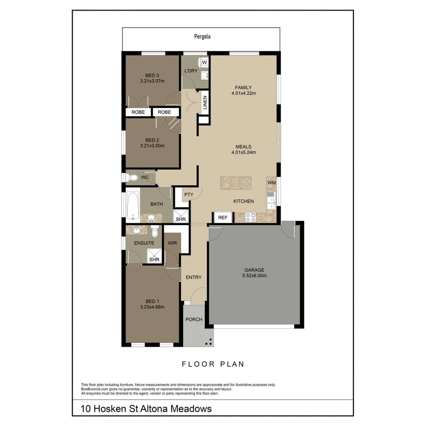Floorplan of Homely house listing, 10 Hosken Street, Altona Meadows VIC 3028
