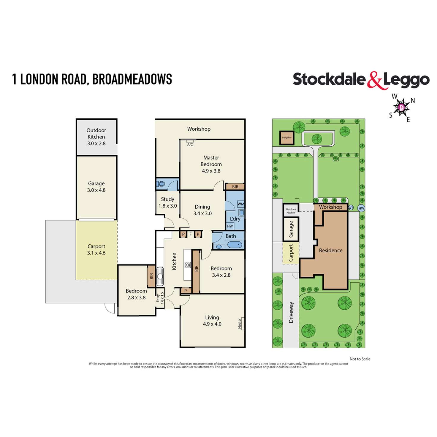 Floorplan of Homely house listing, 1 London Road, Broadmeadows VIC 3047