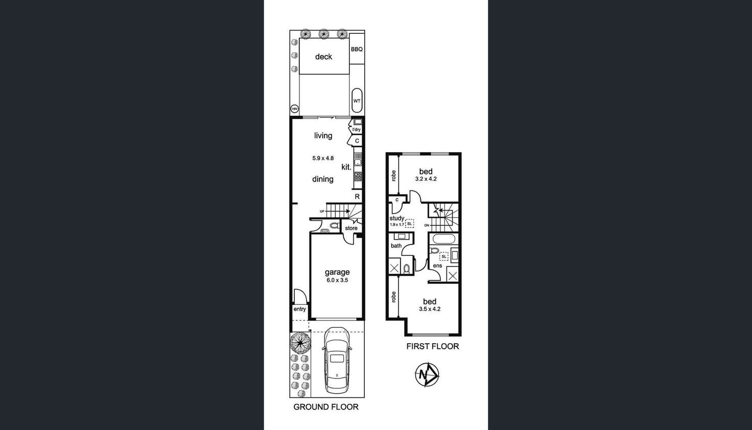 Floorplan of Homely townhouse listing, 6 Enclave Avenue, Ascot Vale VIC 3032