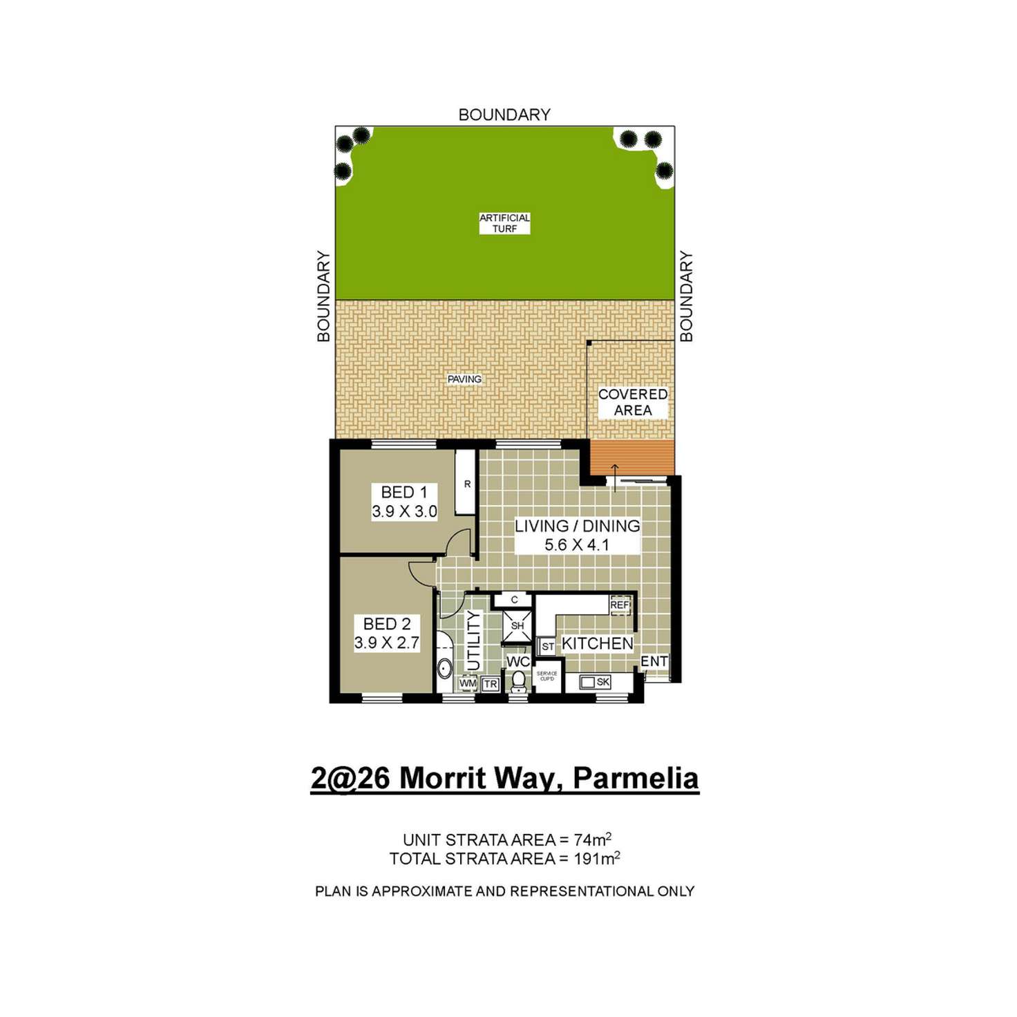 Floorplan of Homely apartment listing, 2/26 Morrit Way, Parmelia WA 6167