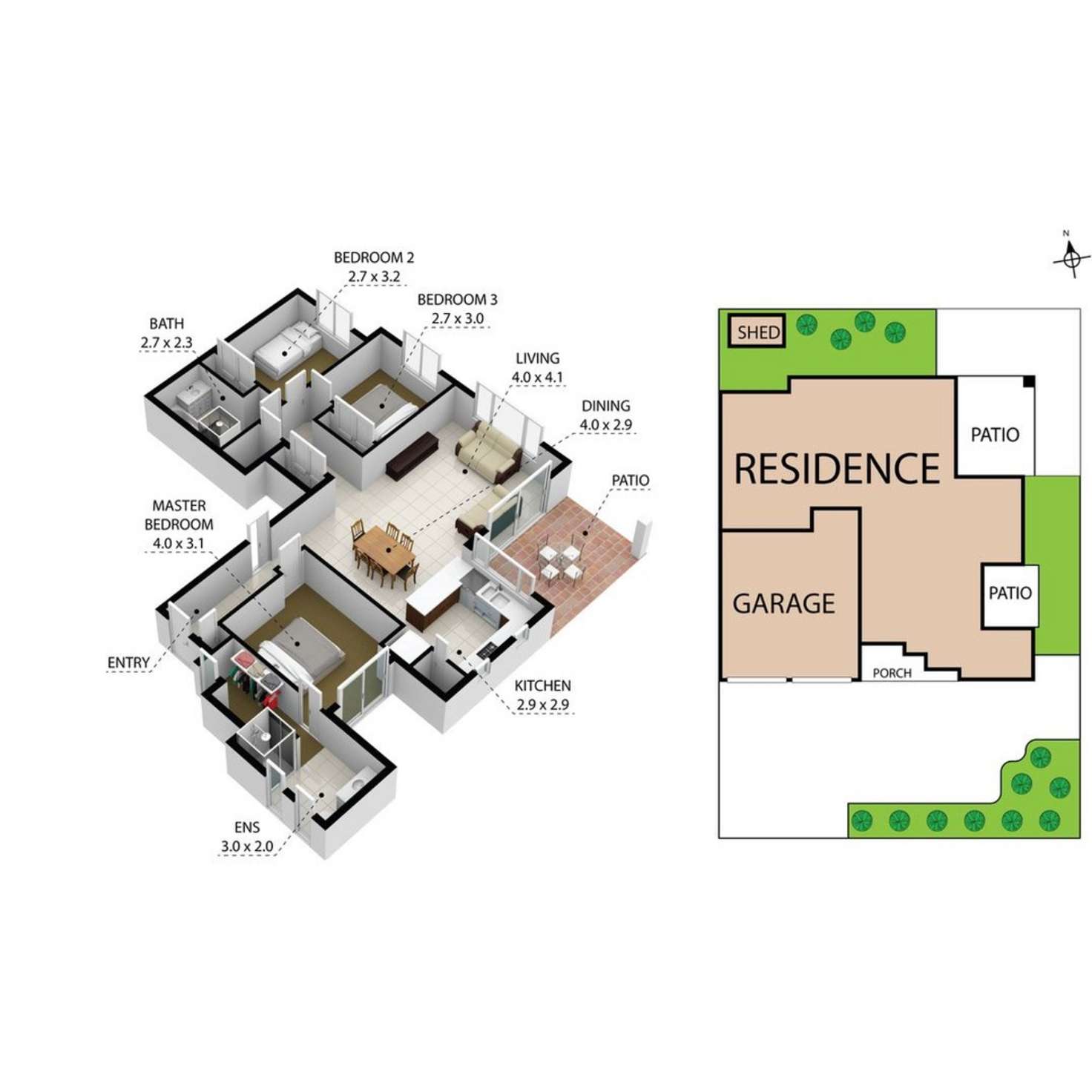 Floorplan of Homely unit listing, 1/233 Nelson Street, Kearneys Spring QLD 4350