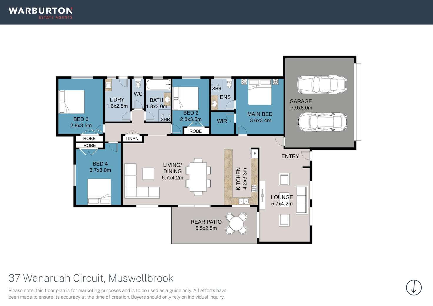 Floorplan of Homely house listing, 37 Wanaruah Circuit, Muswellbrook NSW 2333