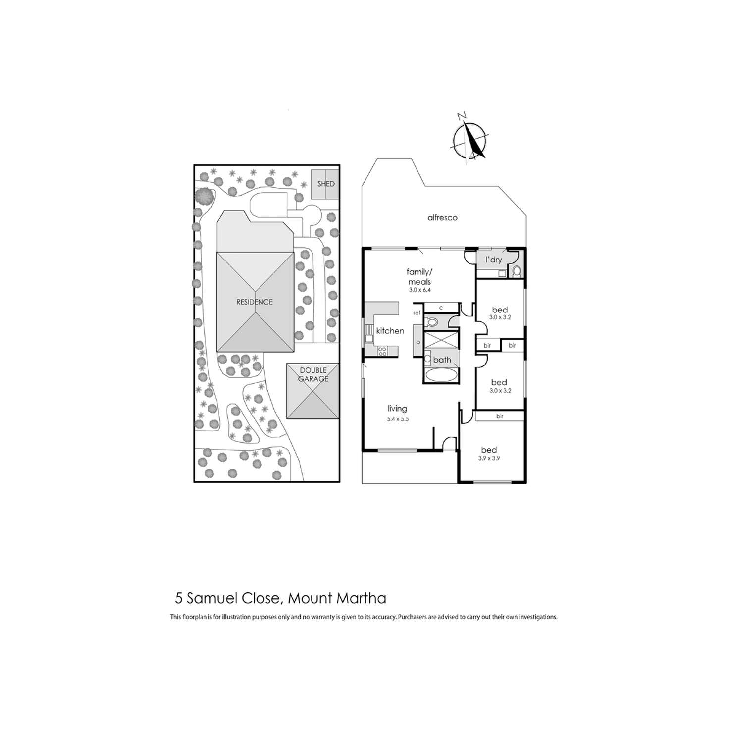 Floorplan of Homely house listing, 5 Samuel Close, Mount Martha VIC 3934