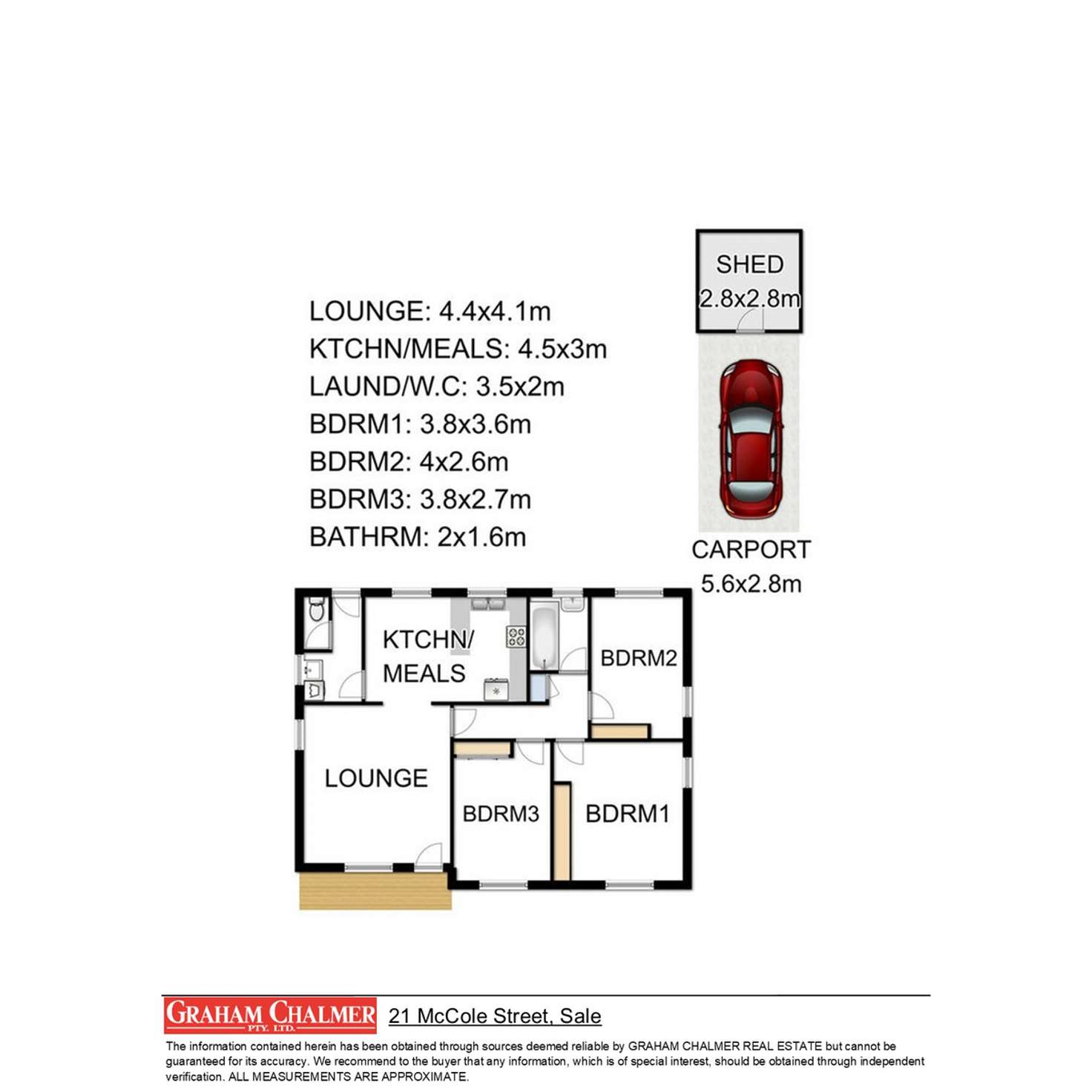 Floorplan of Homely house listing, 21 McCole Street, Sale VIC 3850