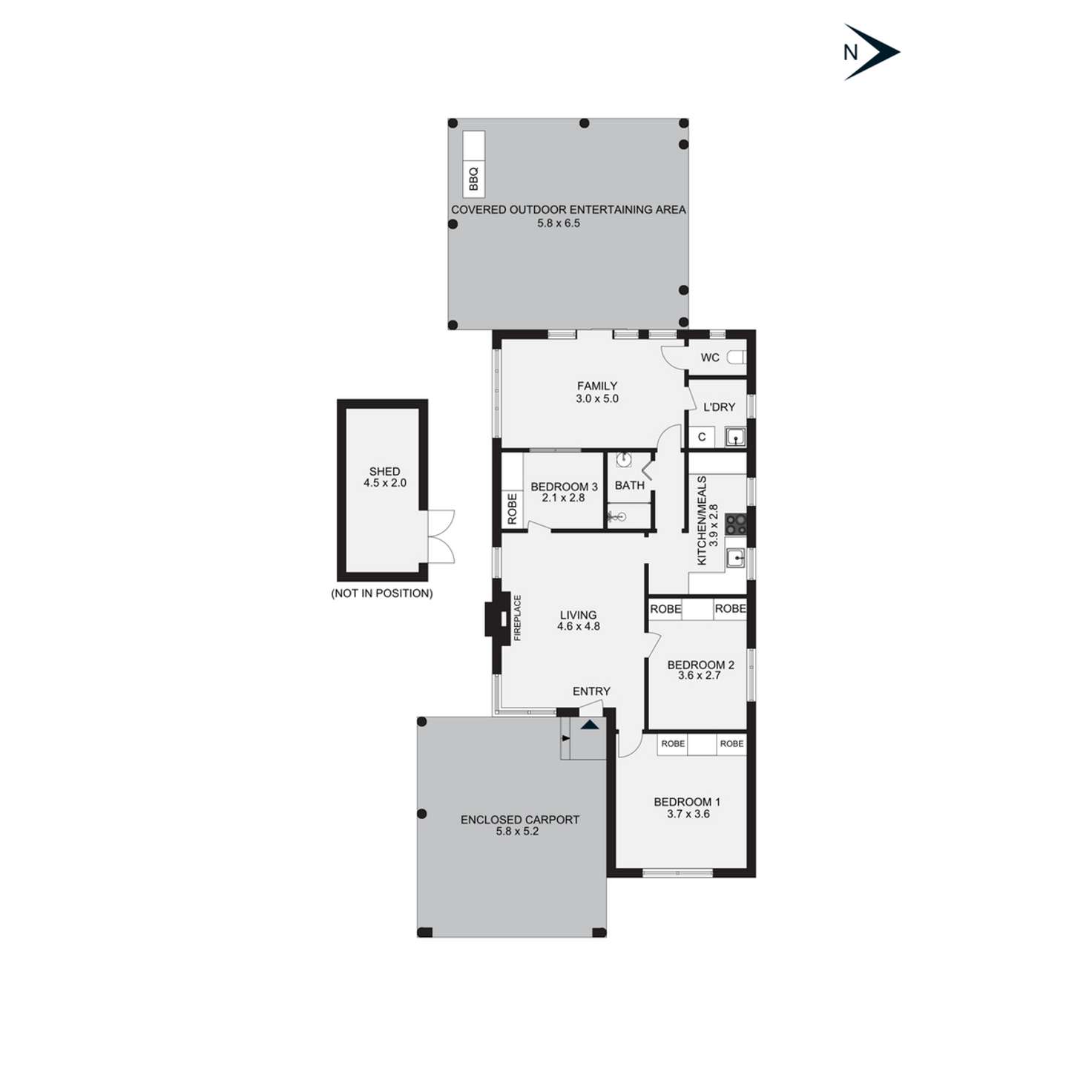 Floorplan of Homely house listing, 80 Fifth Avenue, Rosebud VIC 3939