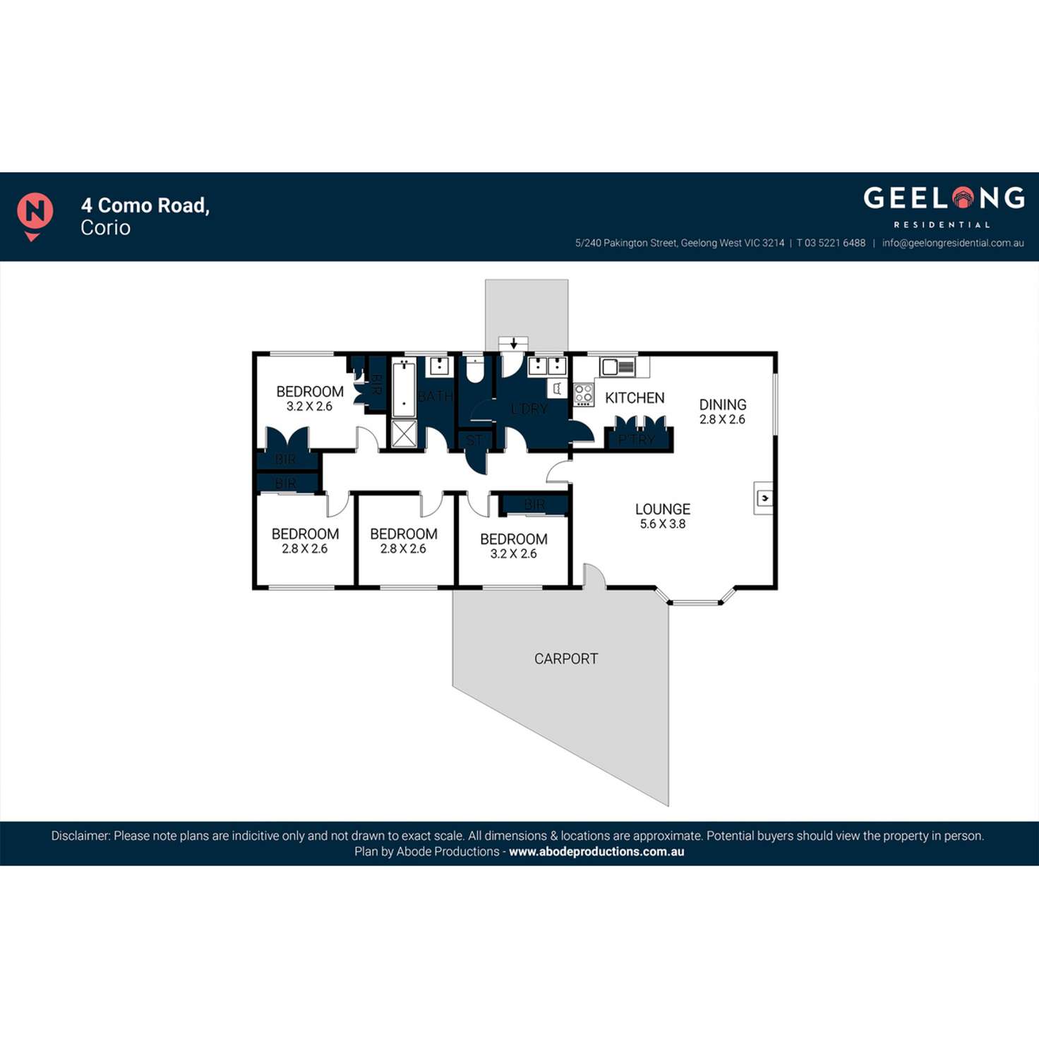 Floorplan of Homely house listing, 4 Como Road, Corio VIC 3214