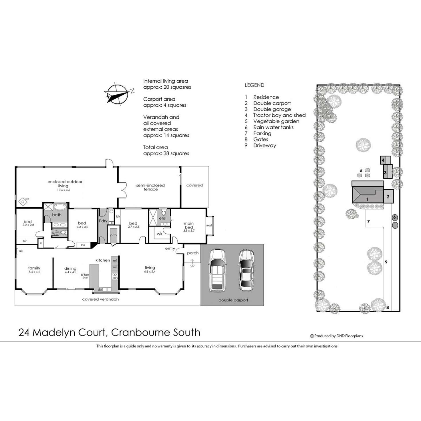 Floorplan of Homely acreageSemiRural listing, 24 Madelyn Court, Cranbourne South VIC 3977