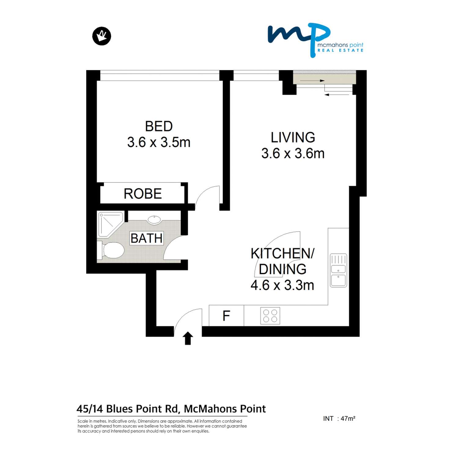 Floorplan of Homely apartment listing, 45/14-28 Blues Point Road, Mcmahons Point NSW 2060