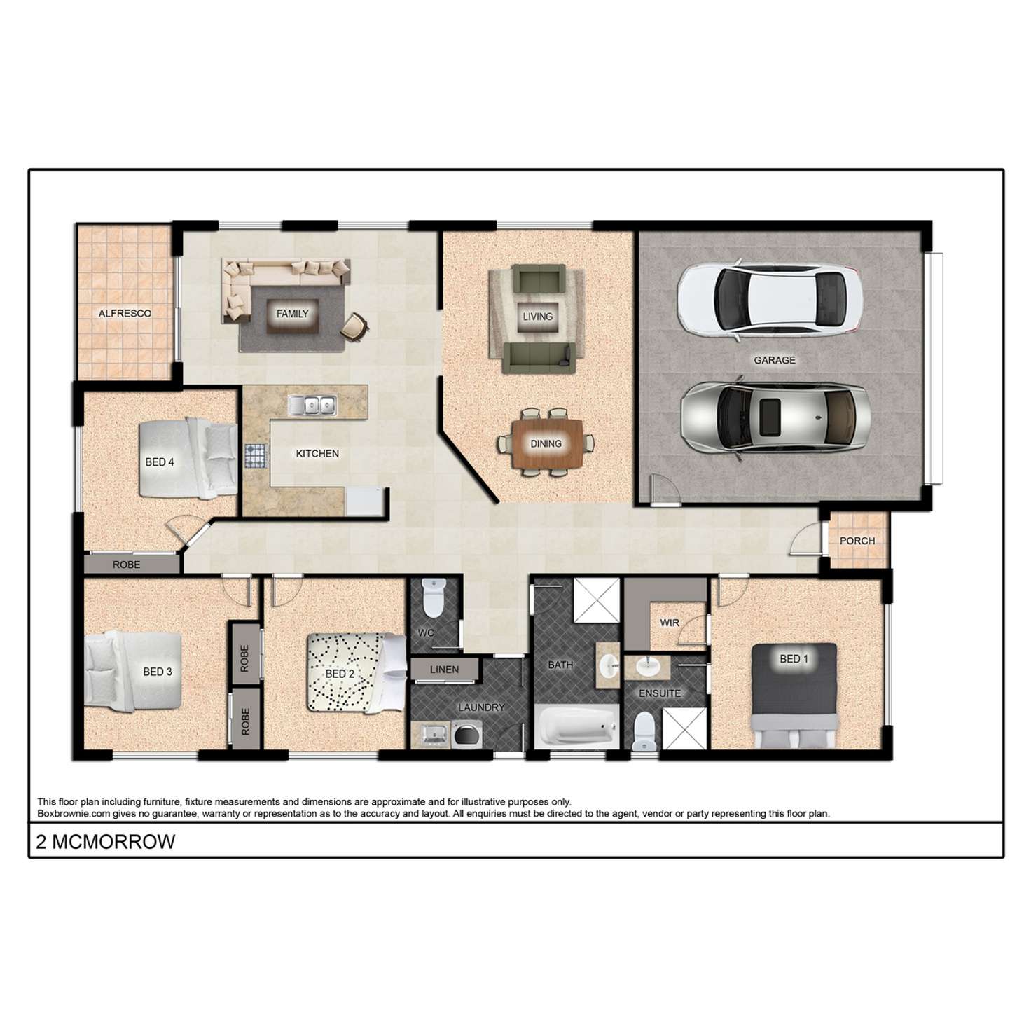 Floorplan of Homely house listing, 2 McMorrow Street, Kearneys Spring QLD 4350
