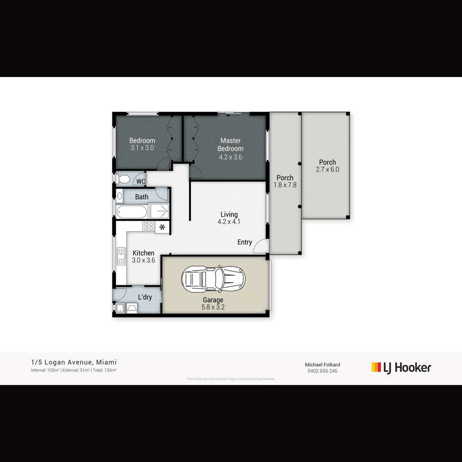 Floorplan of Homely semiDetached listing, 1/5 Logan Avenue, Miami QLD 4220