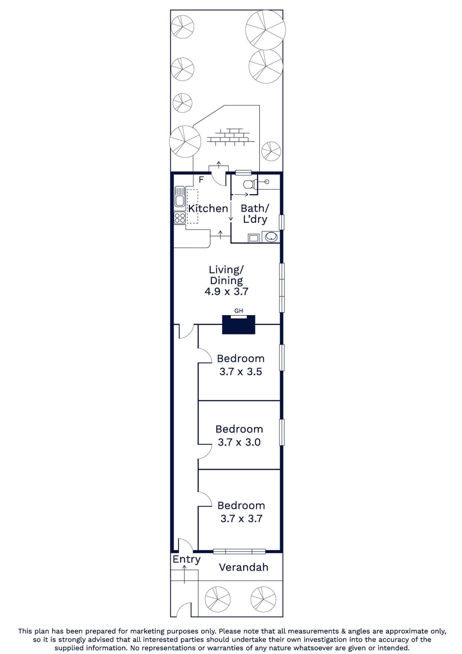 Floorplan of Homely house listing, 97 Barnett Street, Kensington VIC 3031