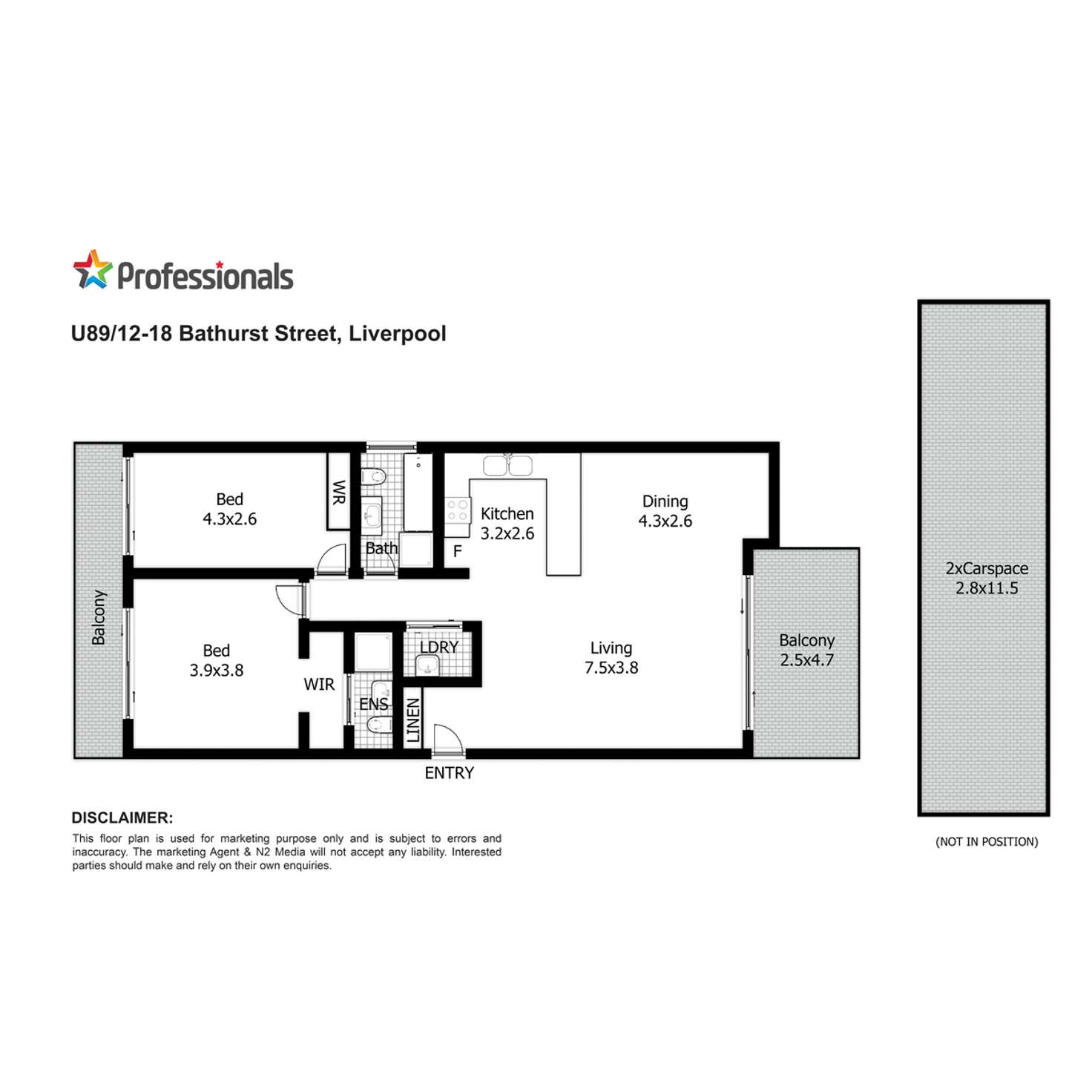 Floorplan of Homely apartment listing, 89/12-18 Bathurst Street, Liverpool NSW 2170
