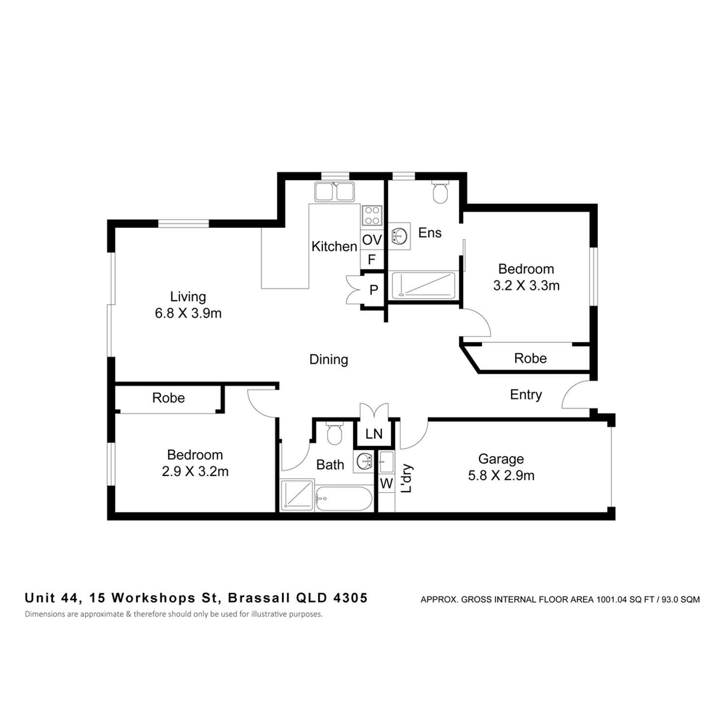 Floorplan of Homely townhouse listing, 44/15 Workshops Street, Brassall QLD 4305