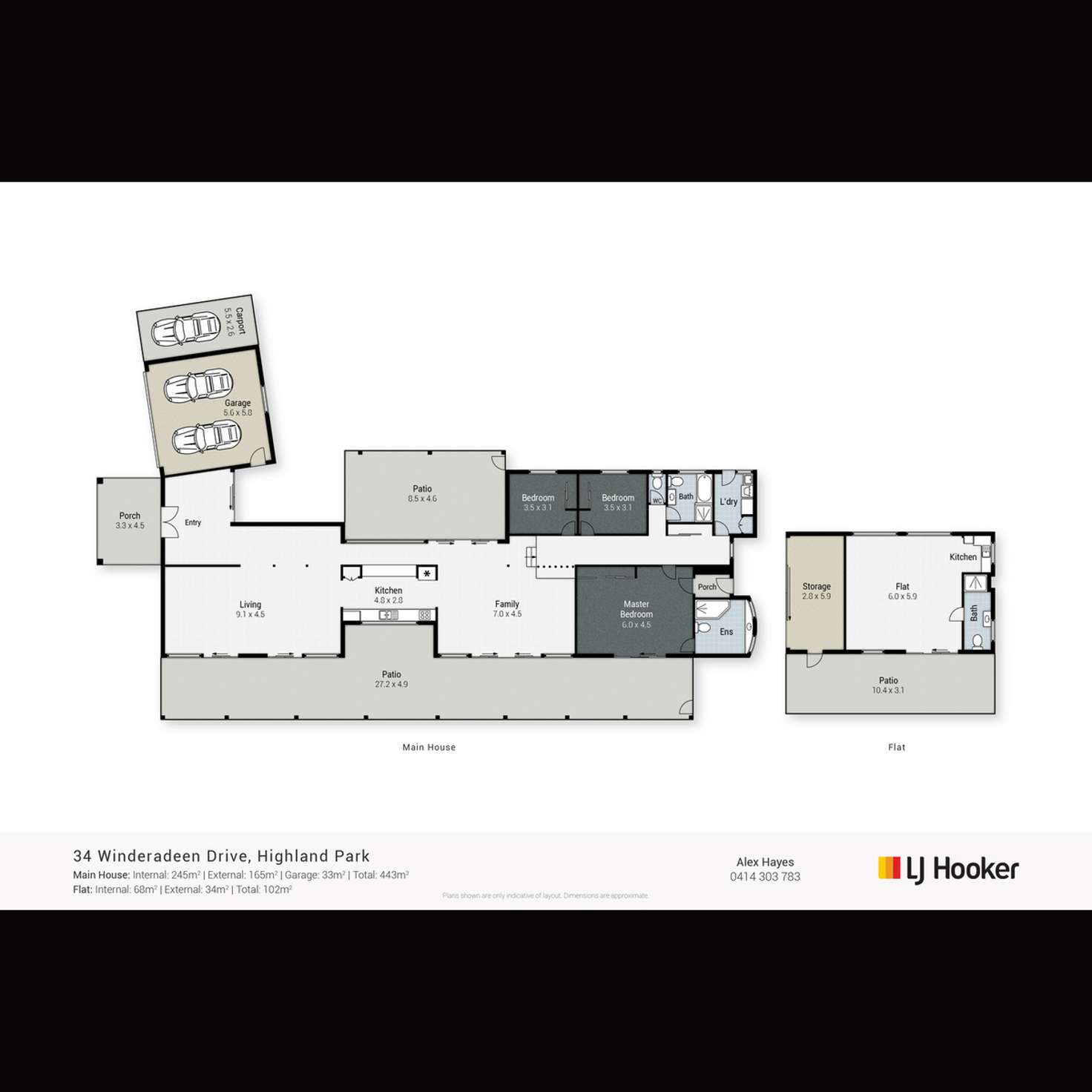 Floorplan of Homely acreageSemiRural listing, 34 Winderadeen Drive, Highland Park QLD 4211