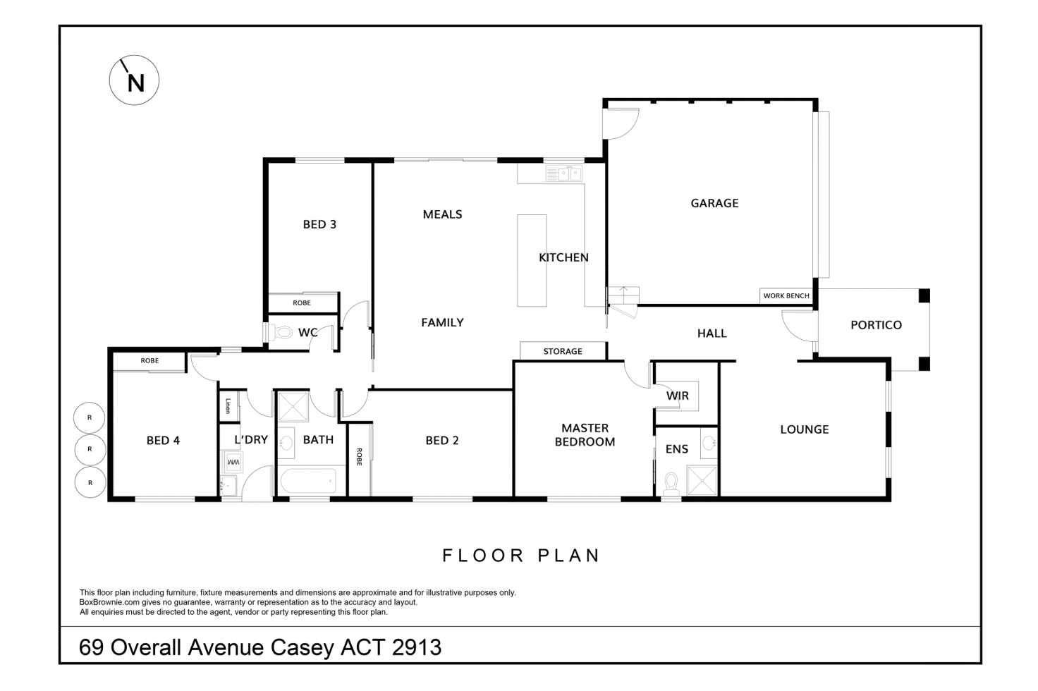 Floorplan of Homely house listing, 69 Overall Avenue, Casey ACT 2913