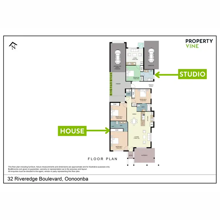 Floorplan of Homely semi-detached listing, 32 Riveredge Boulevard, Oonoonba QLD 4811