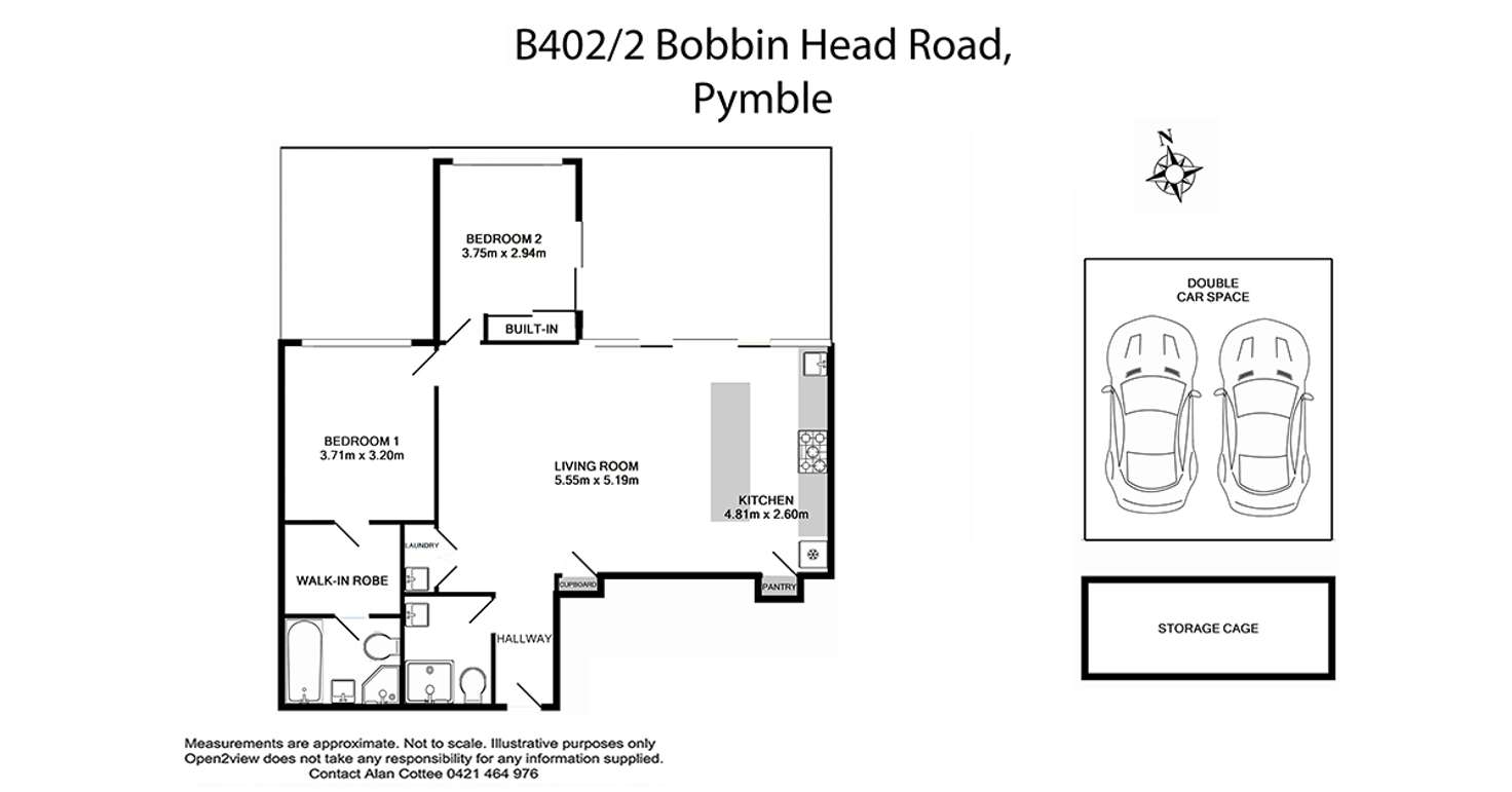 Floorplan of Homely apartment listing, B402/2 Bobbin Head Road, Pymble NSW 2073