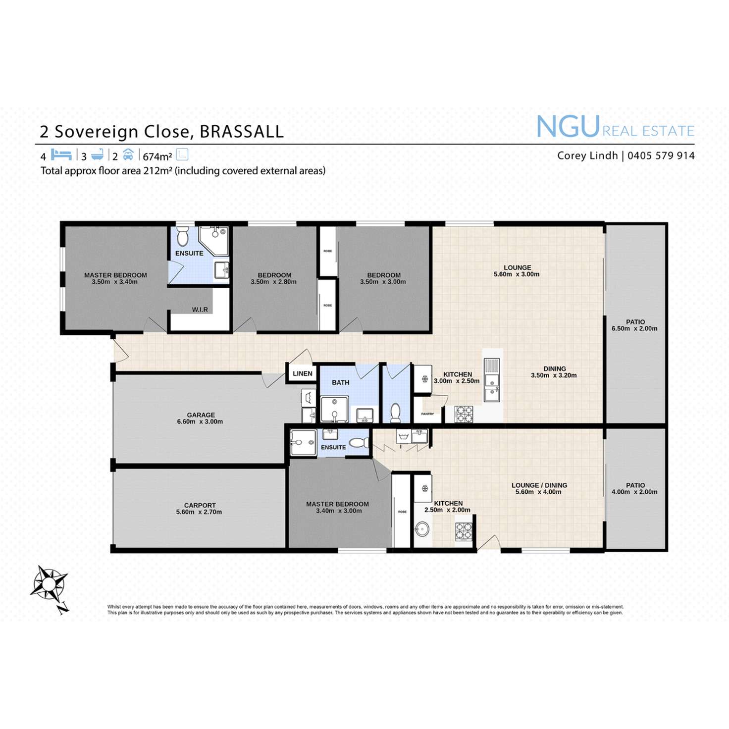 Floorplan of Homely unit listing, 1 & 2/2 Sovereign Close, Brassall QLD 4305