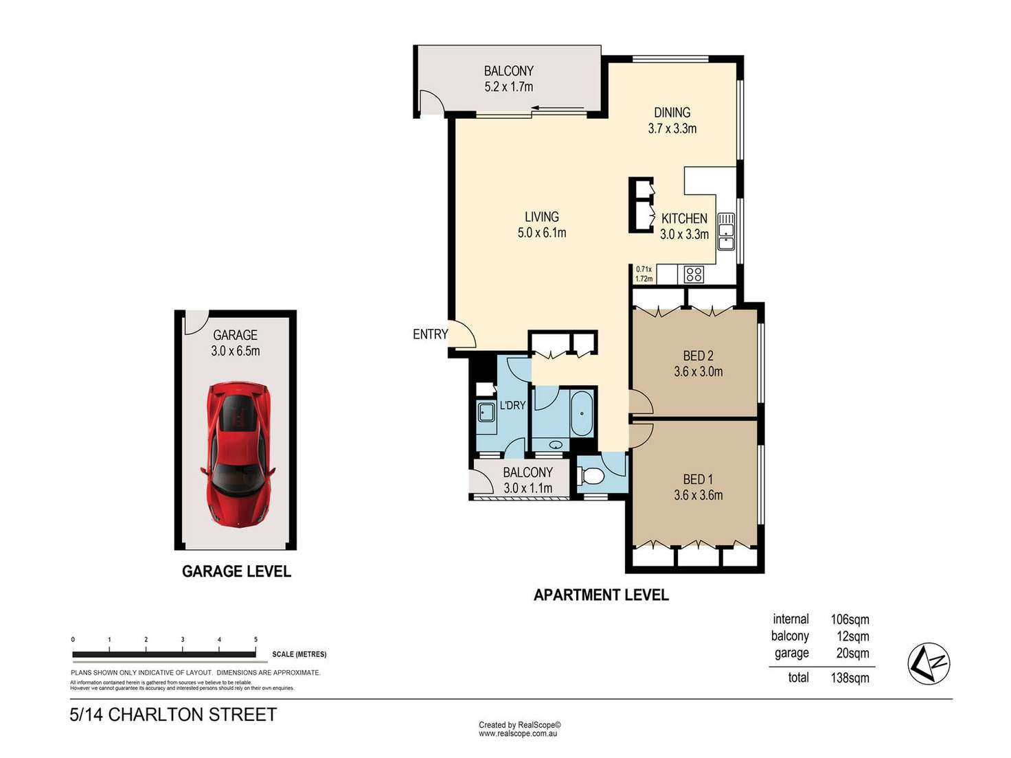 Floorplan of Homely apartment listing, 5/14 Charlton Street, Hamilton QLD 4007