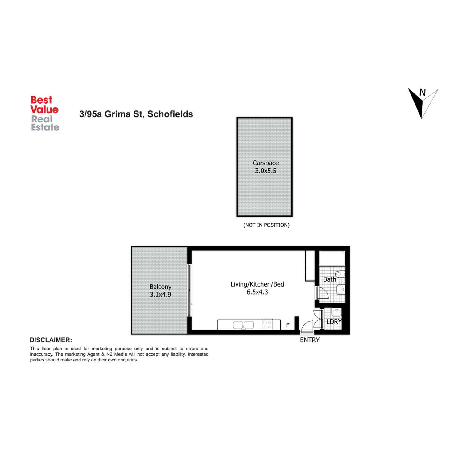 Floorplan of Homely unit listing, 3/95A Grima Street, Schofields NSW 2762