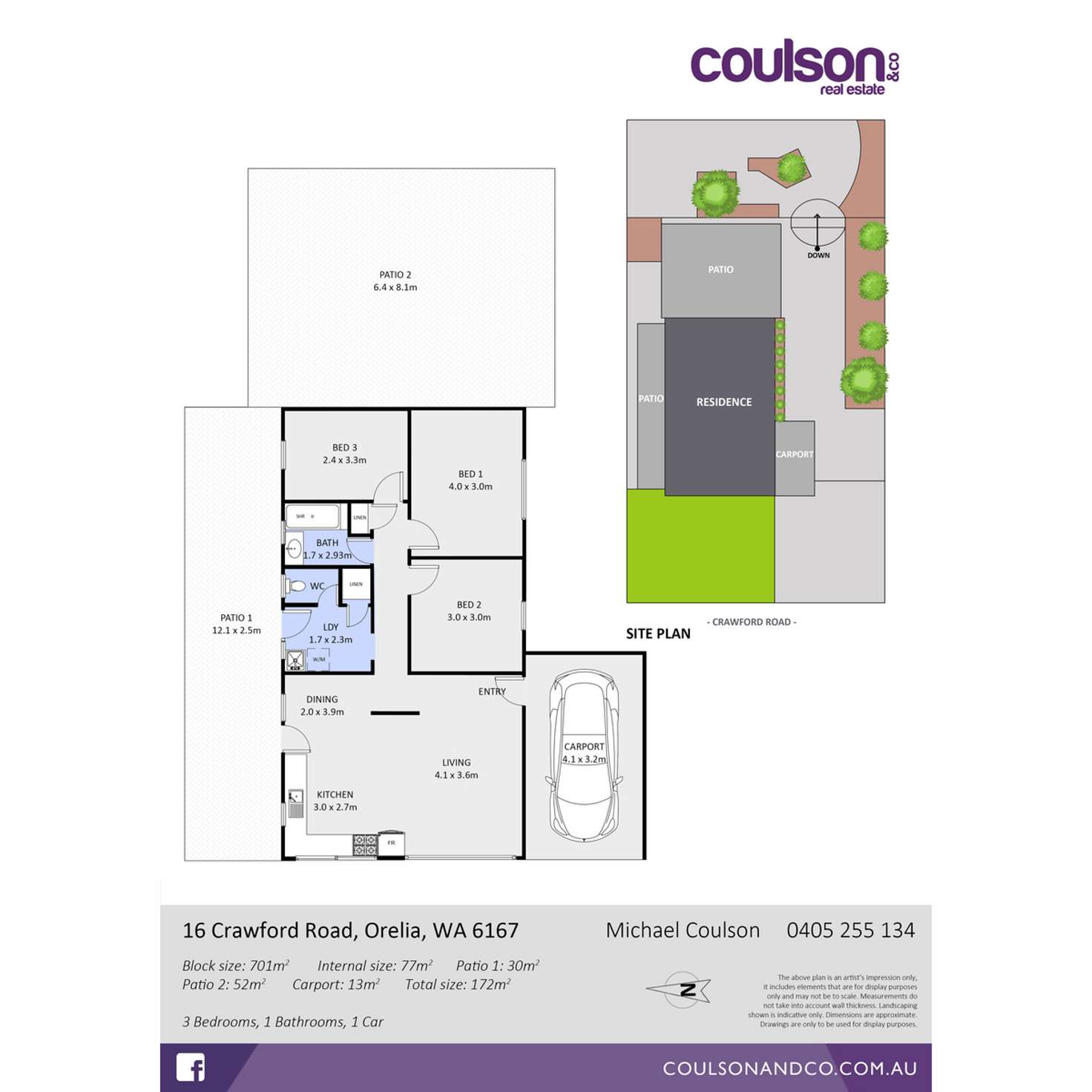 Floorplan of Homely house listing, 16 Crawford Road, Orelia WA 6167