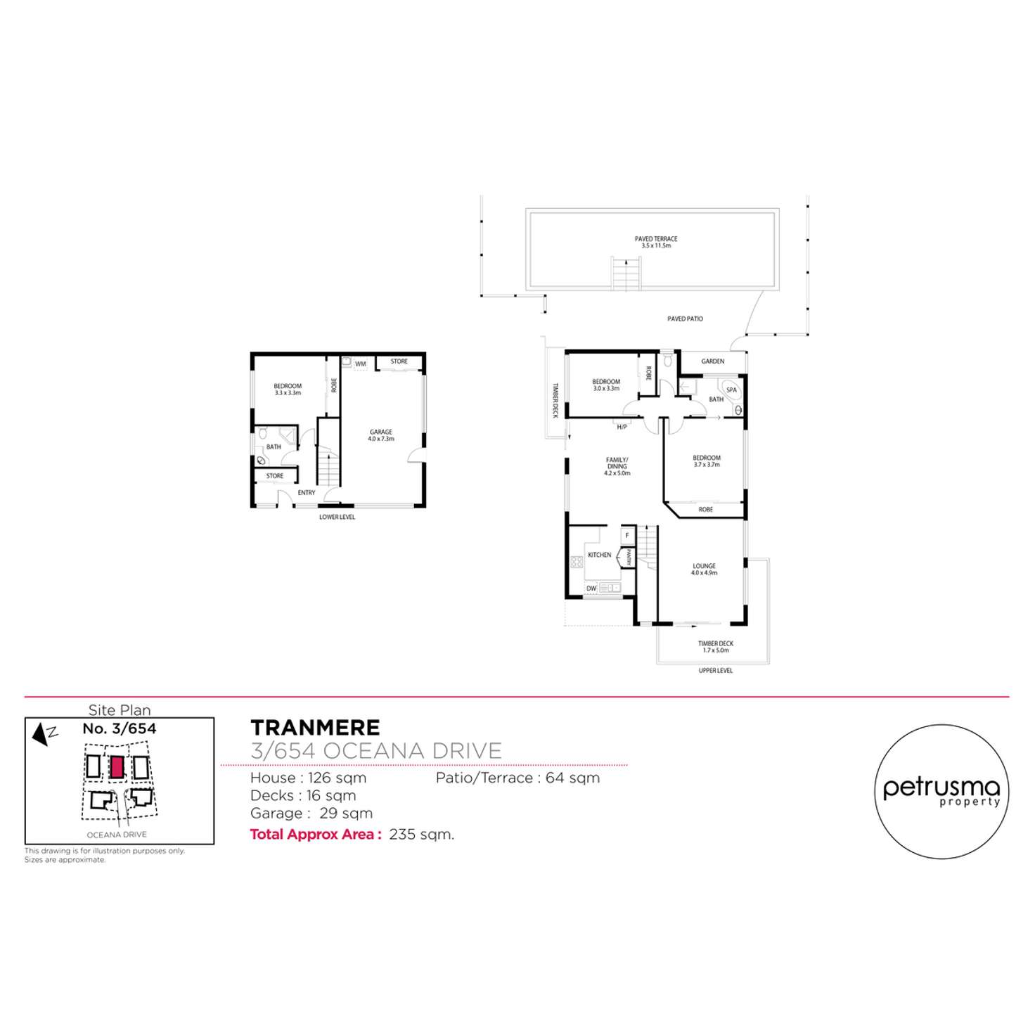 Floorplan of Homely unit listing, 3/654 Oceana Drive, Tranmere TAS 7018