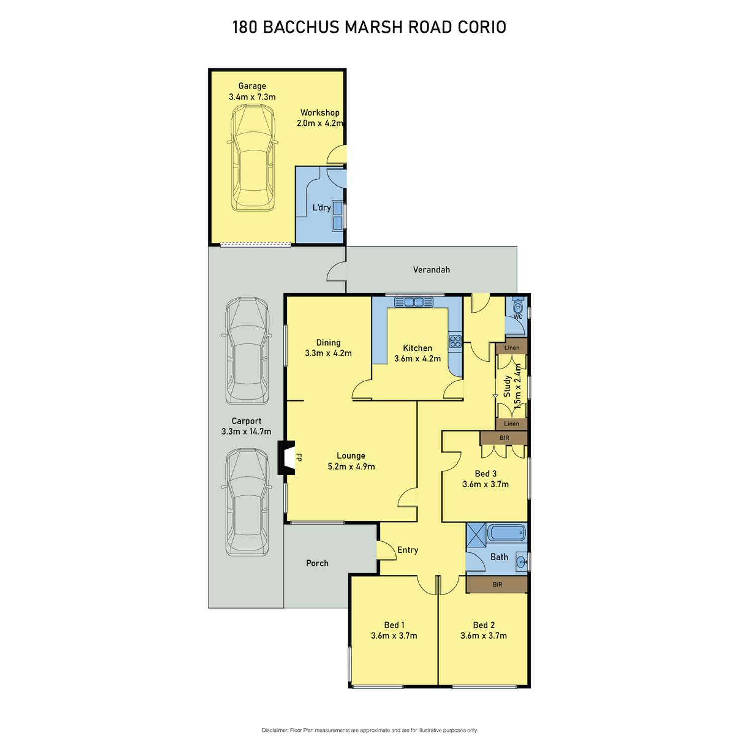 Floorplan of Homely house listing, 180 Bacchus Marsh Road, Corio VIC 3214