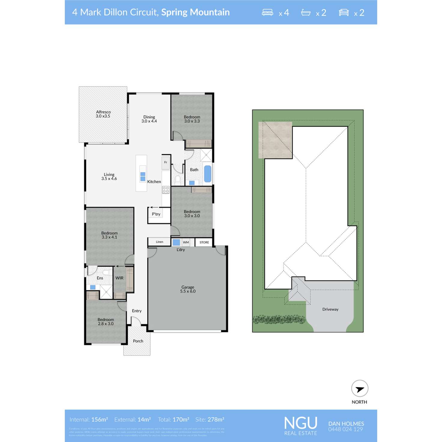 Floorplan of Homely house listing, 4 Mark Dillon Circuit, Spring Mountain QLD 4300
