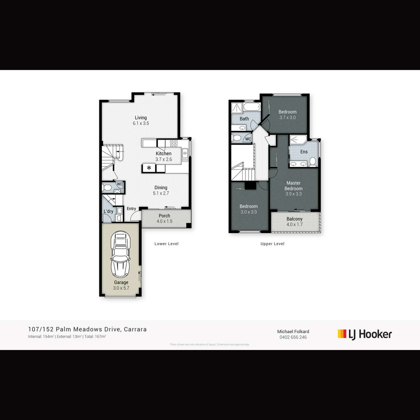 Floorplan of Homely townhouse listing, 107/152 Palm Meadows Drive, Carrara QLD 4211