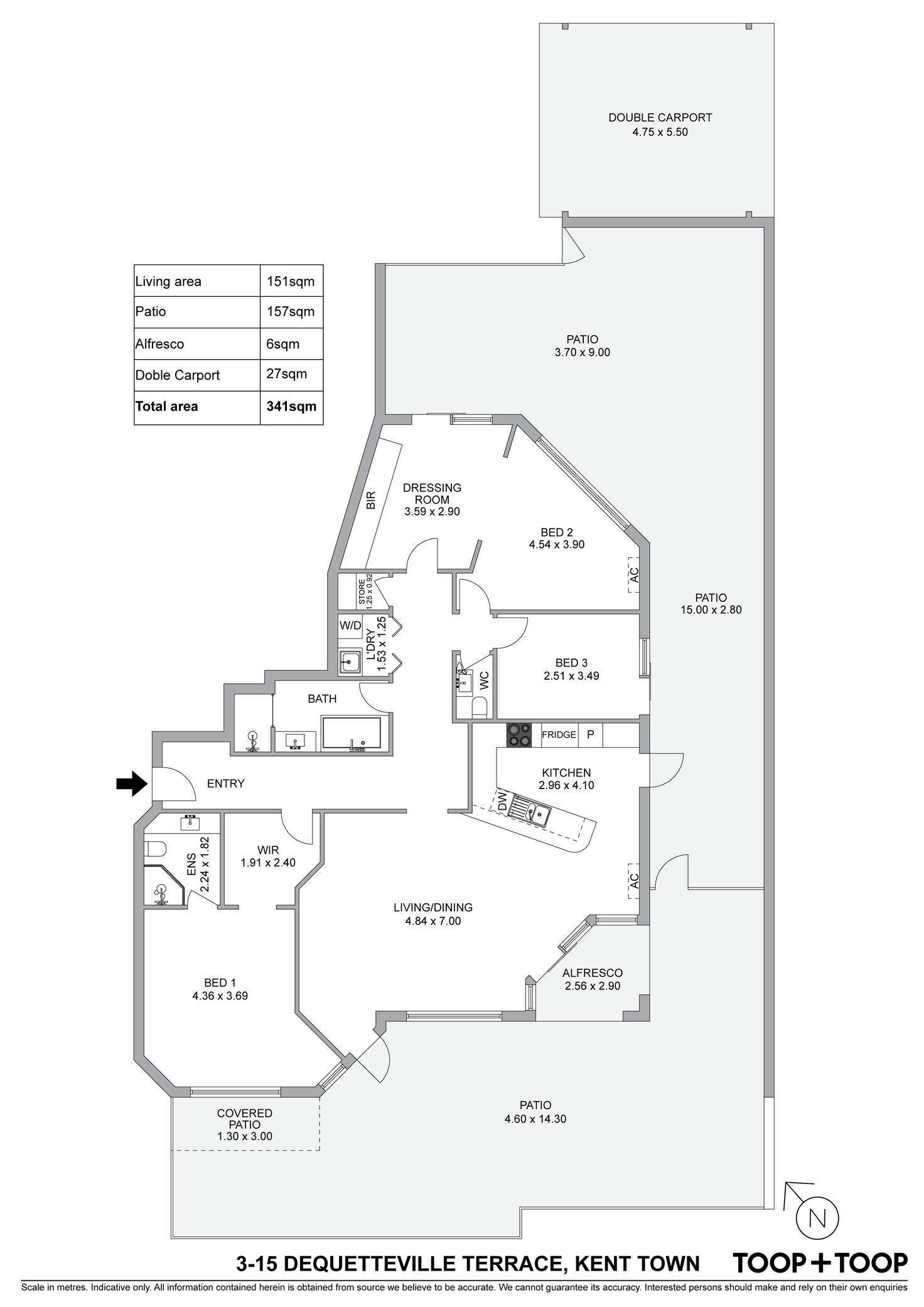 Floorplan of Homely apartment listing, 3/15 Dequetteville Terrace, Kent Town SA 5067