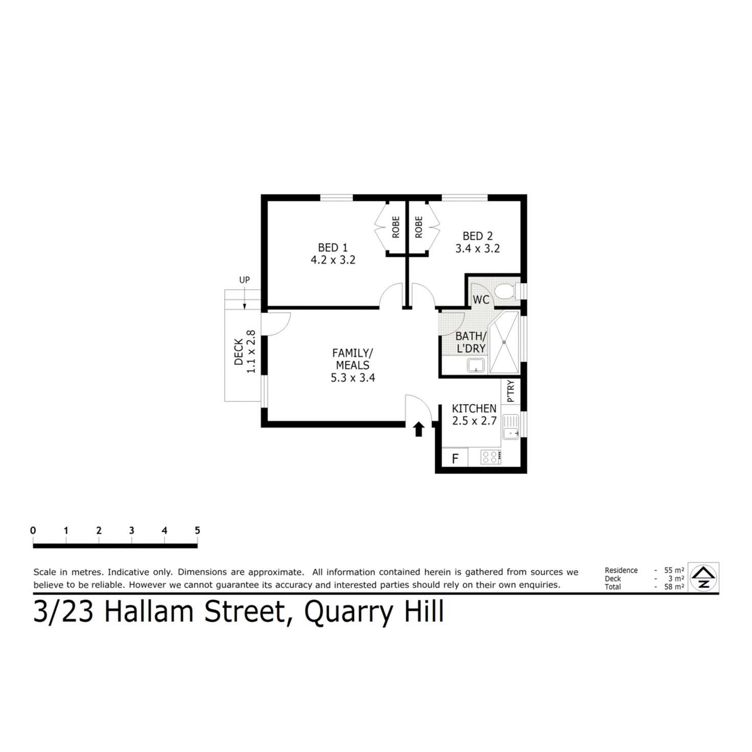 Floorplan of Homely house listing, 3/23 Hallam Street, Quarry Hill VIC 3550