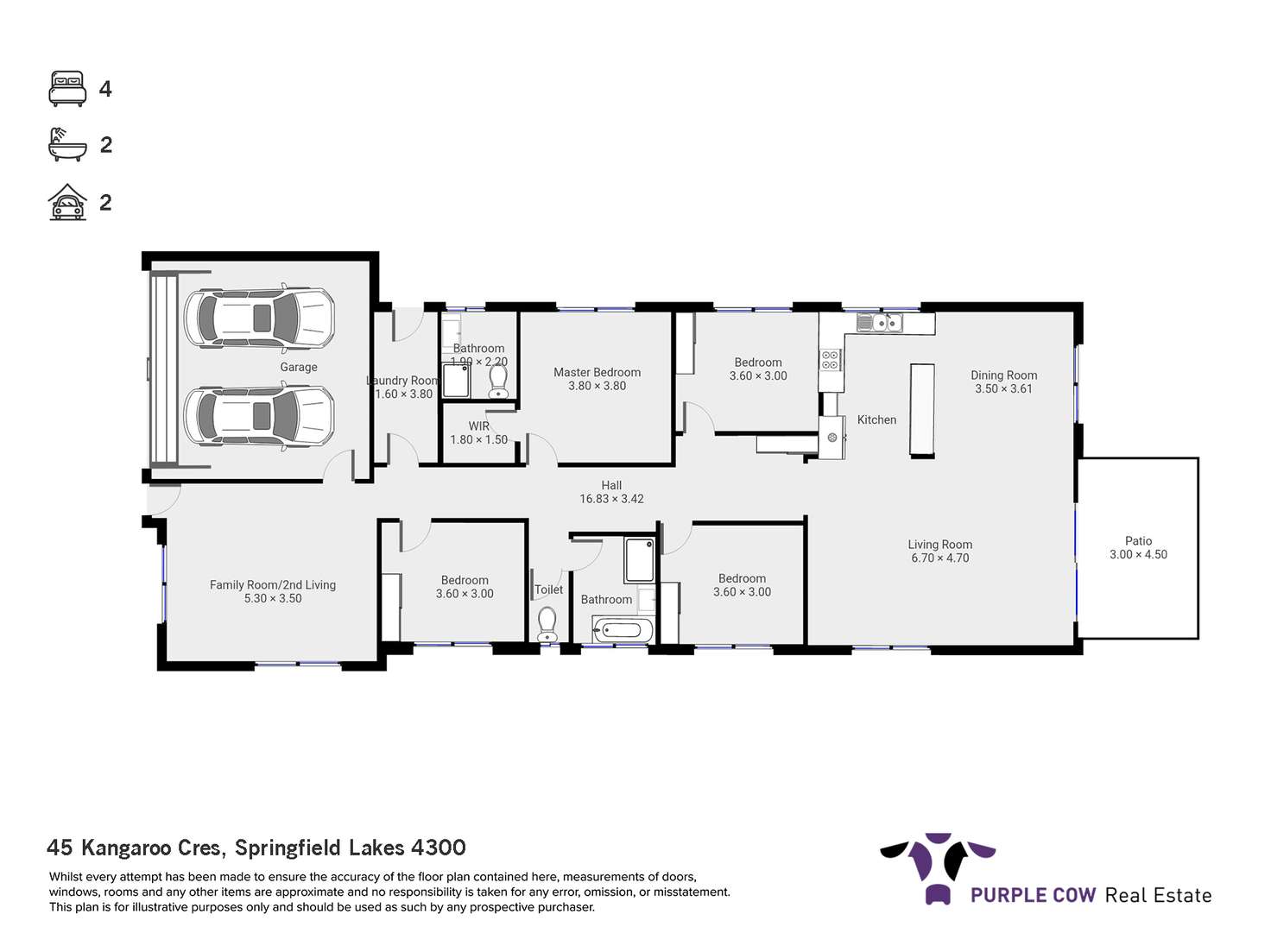 Floorplan of Homely house listing, 45 Kangaroo Crescent, Springfield Lakes QLD 4300