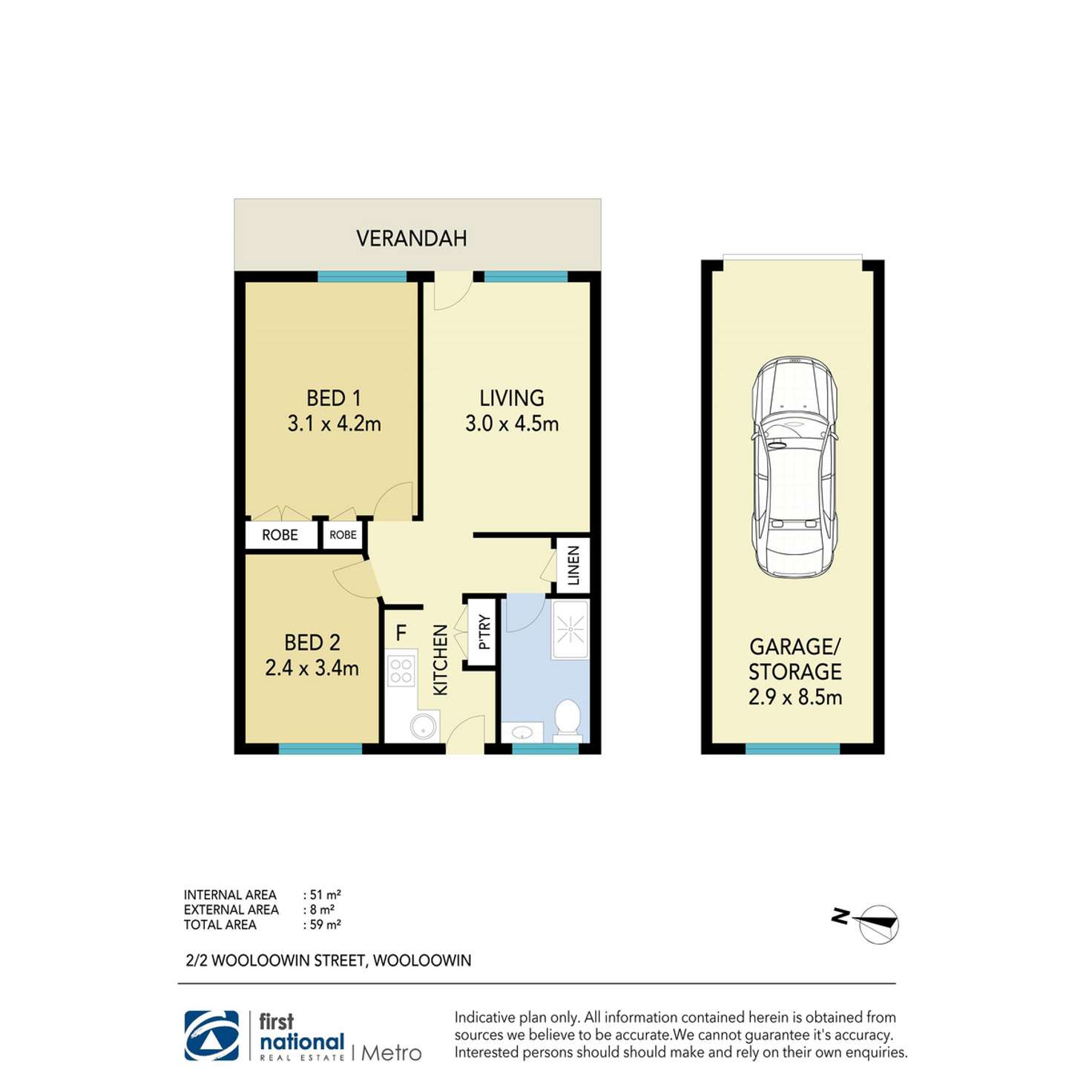 Floorplan of Homely unit listing, 4/2 Wooloowin Avenue, Wooloowin QLD 4030