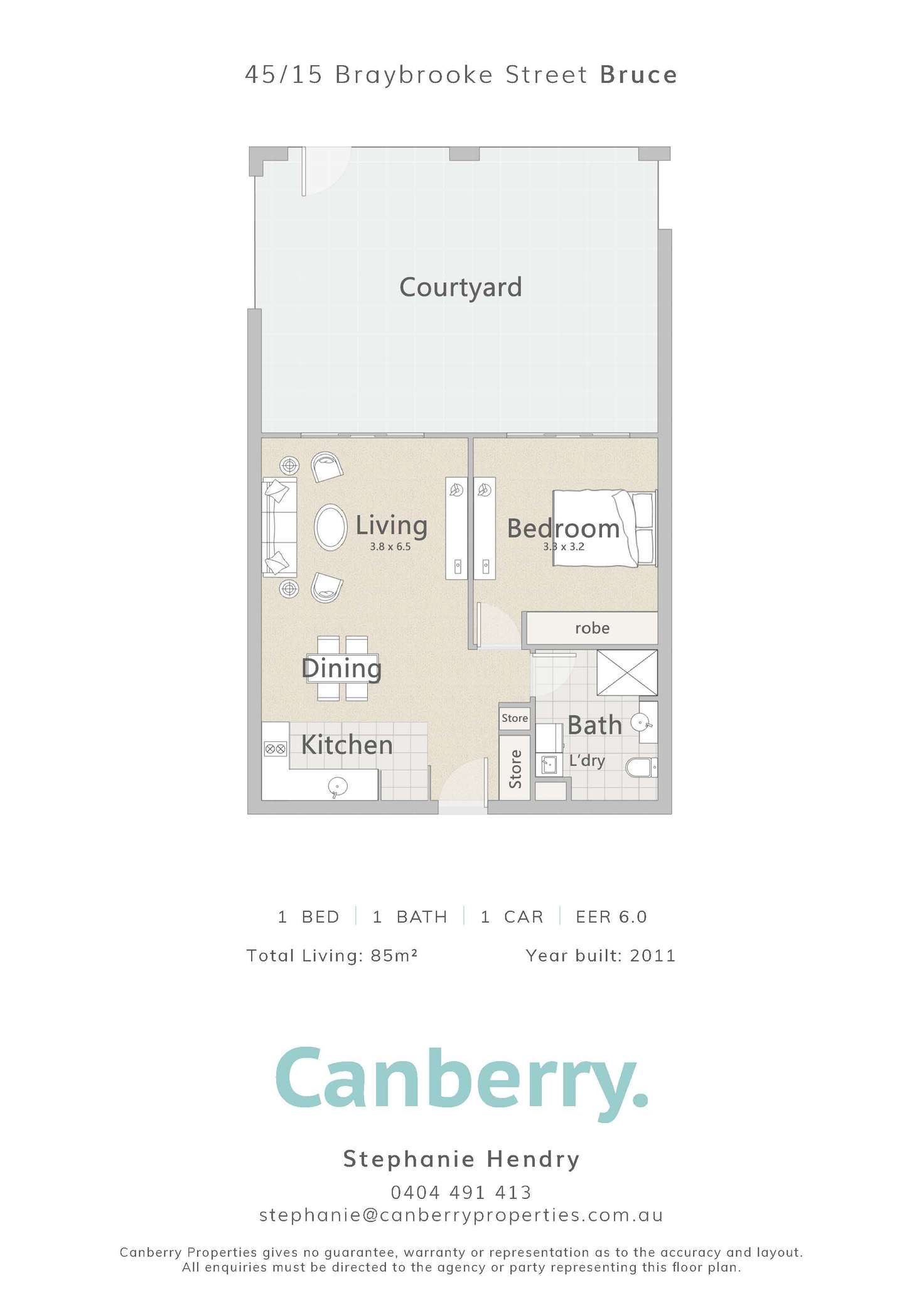 Floorplan of Homely apartment listing, 45/15 Braybrooke Street, Bruce ACT 2617