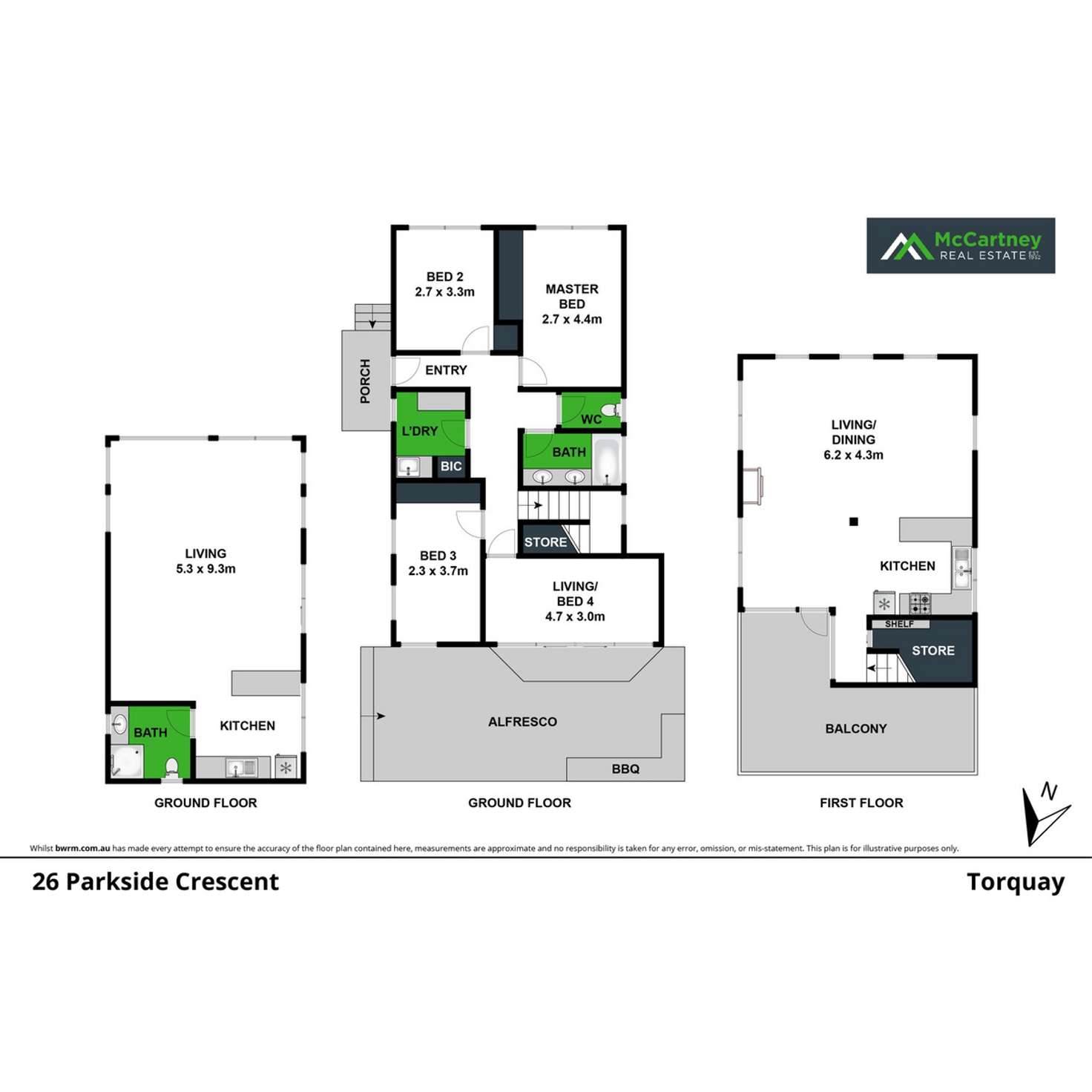 Floorplan of Homely house listing, 26 Parkside Crescent, Torquay VIC 3228