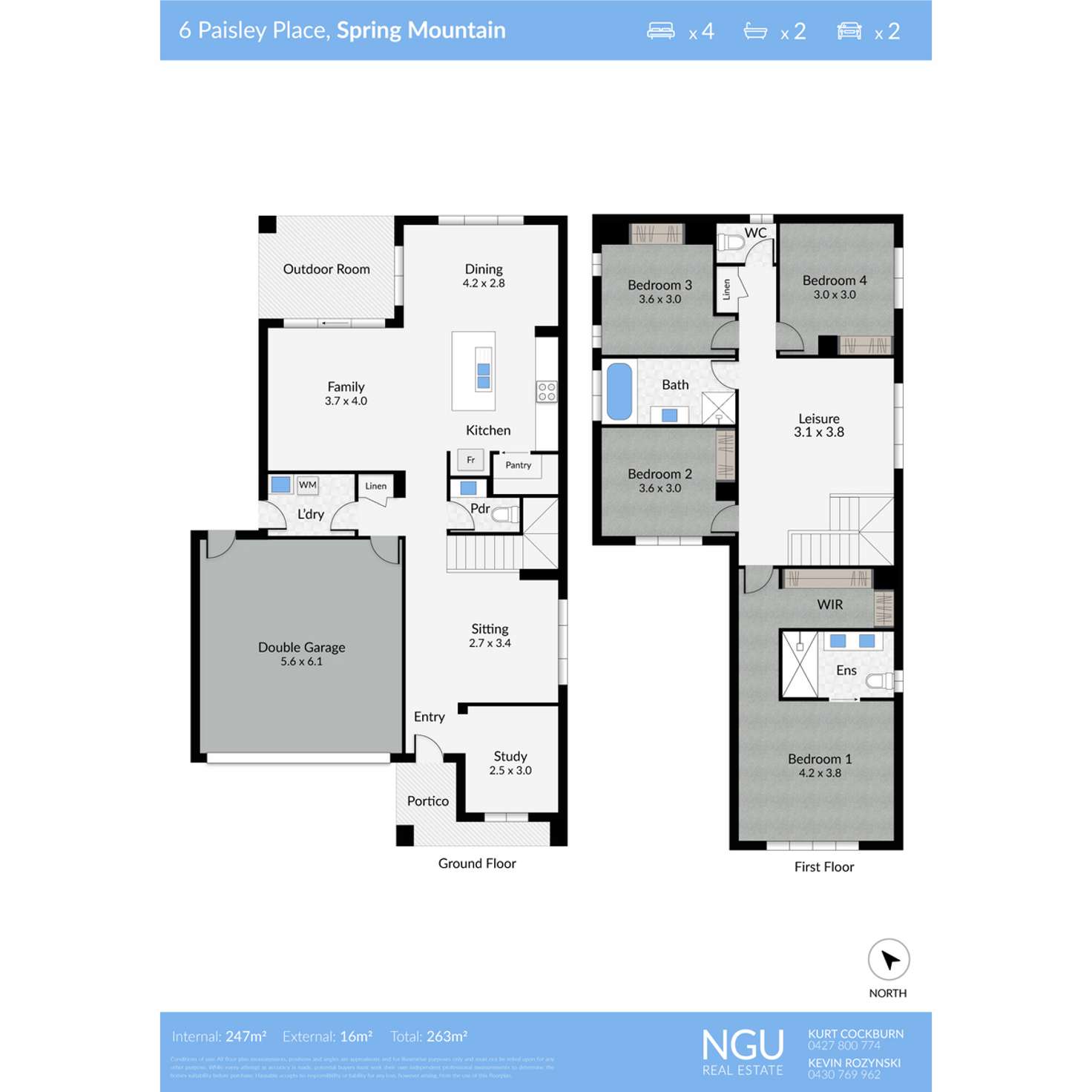 Floorplan of Homely house listing, 6 Paisley Place, Spring Mountain QLD 4300