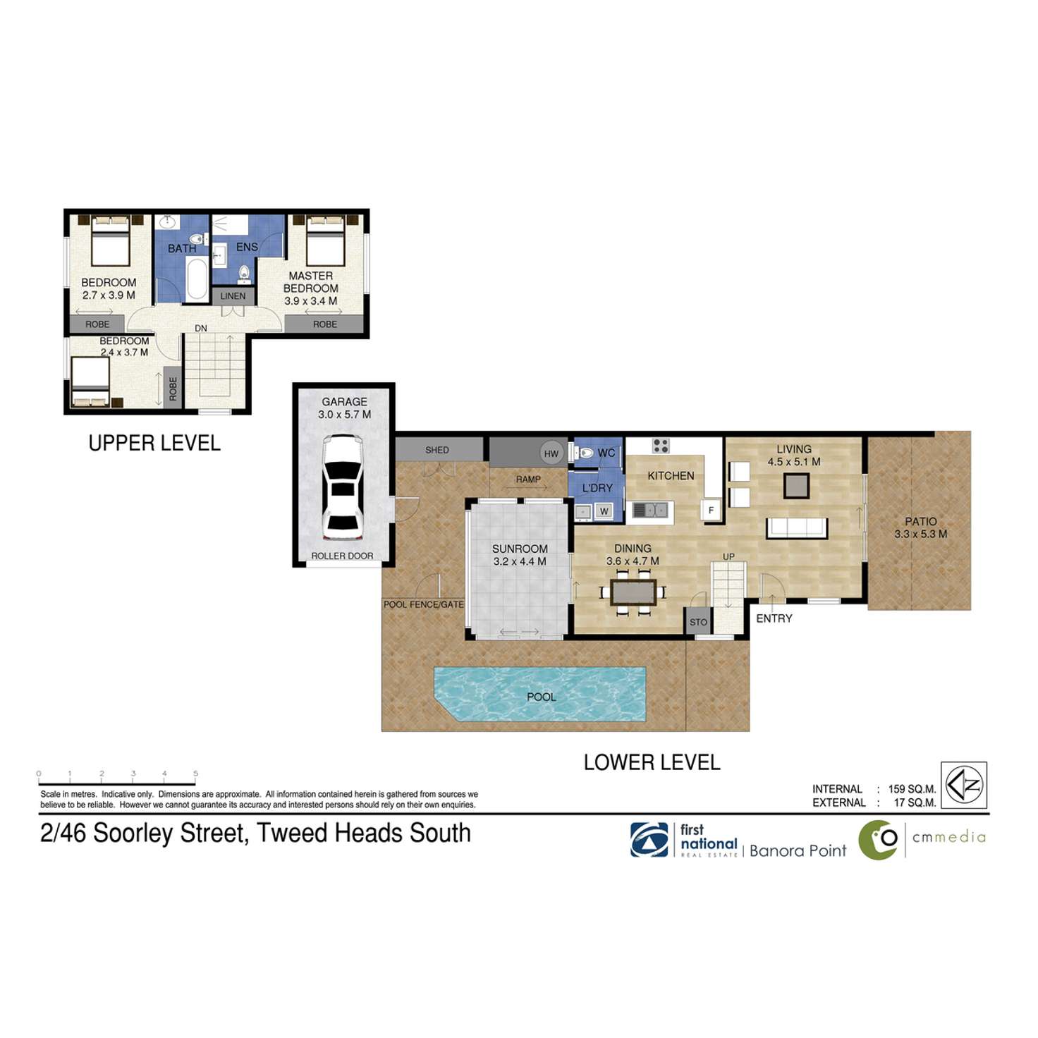 Floorplan of Homely semiDetached listing, 2/46 Soorley Street, Tweed Heads South NSW 2486