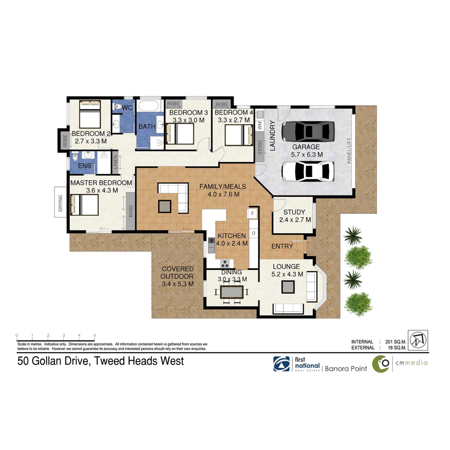 Floorplan of Homely house listing, 50 Gollan Drive, Tweed Heads West NSW 2485