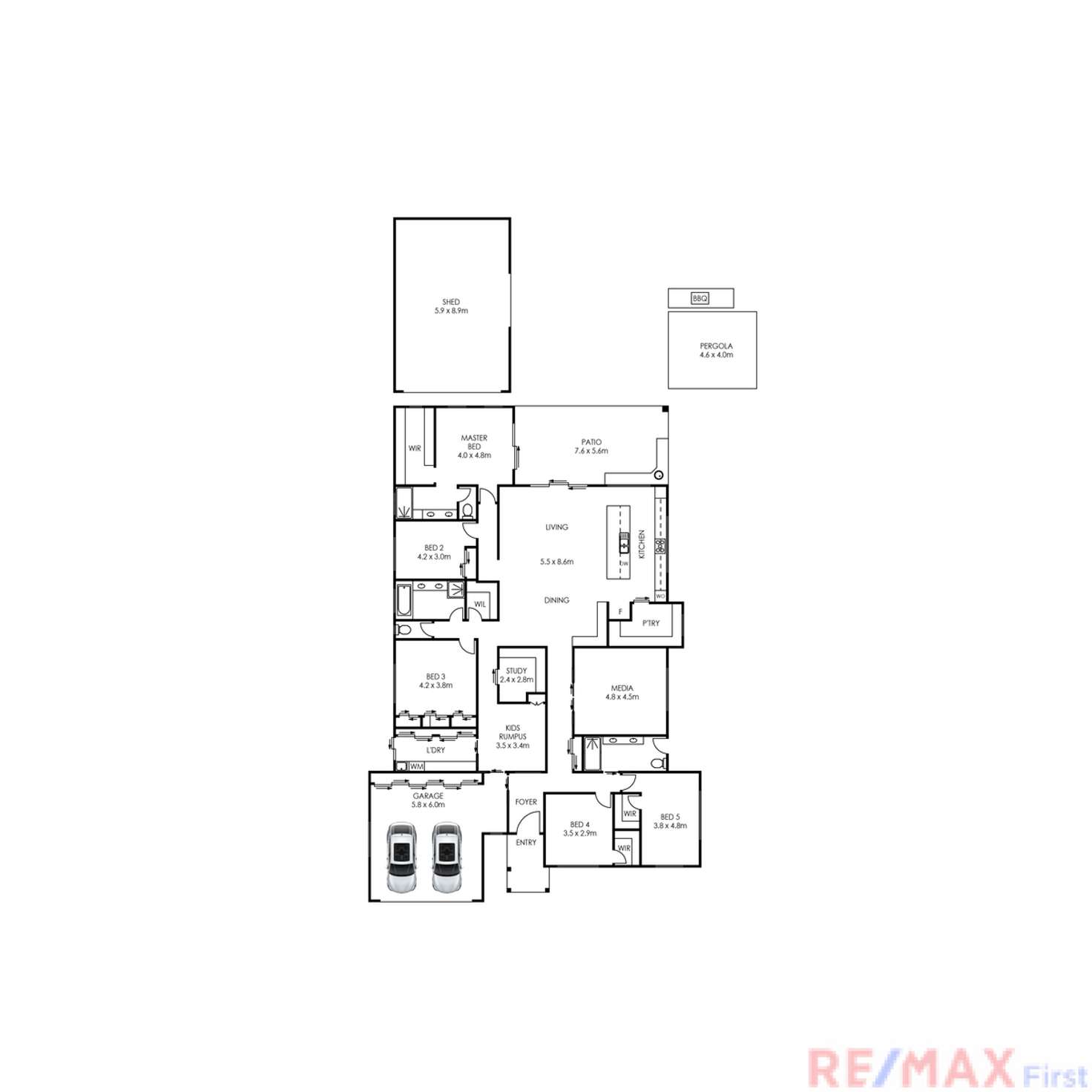 Floorplan of Homely house listing, 8 Vaymont Place, Little Mountain QLD 4551