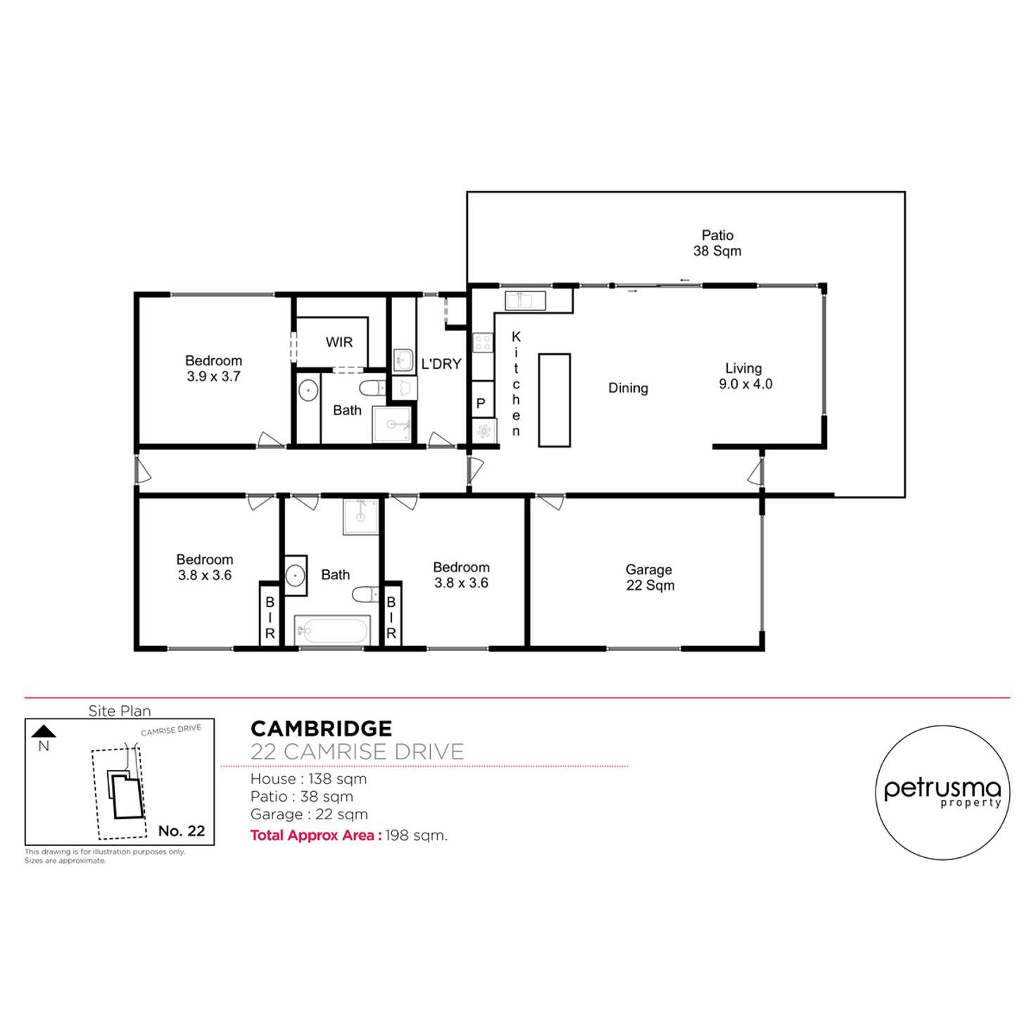 Floorplan of Homely house listing, 22 Camrise Drive, Cambridge TAS 7170