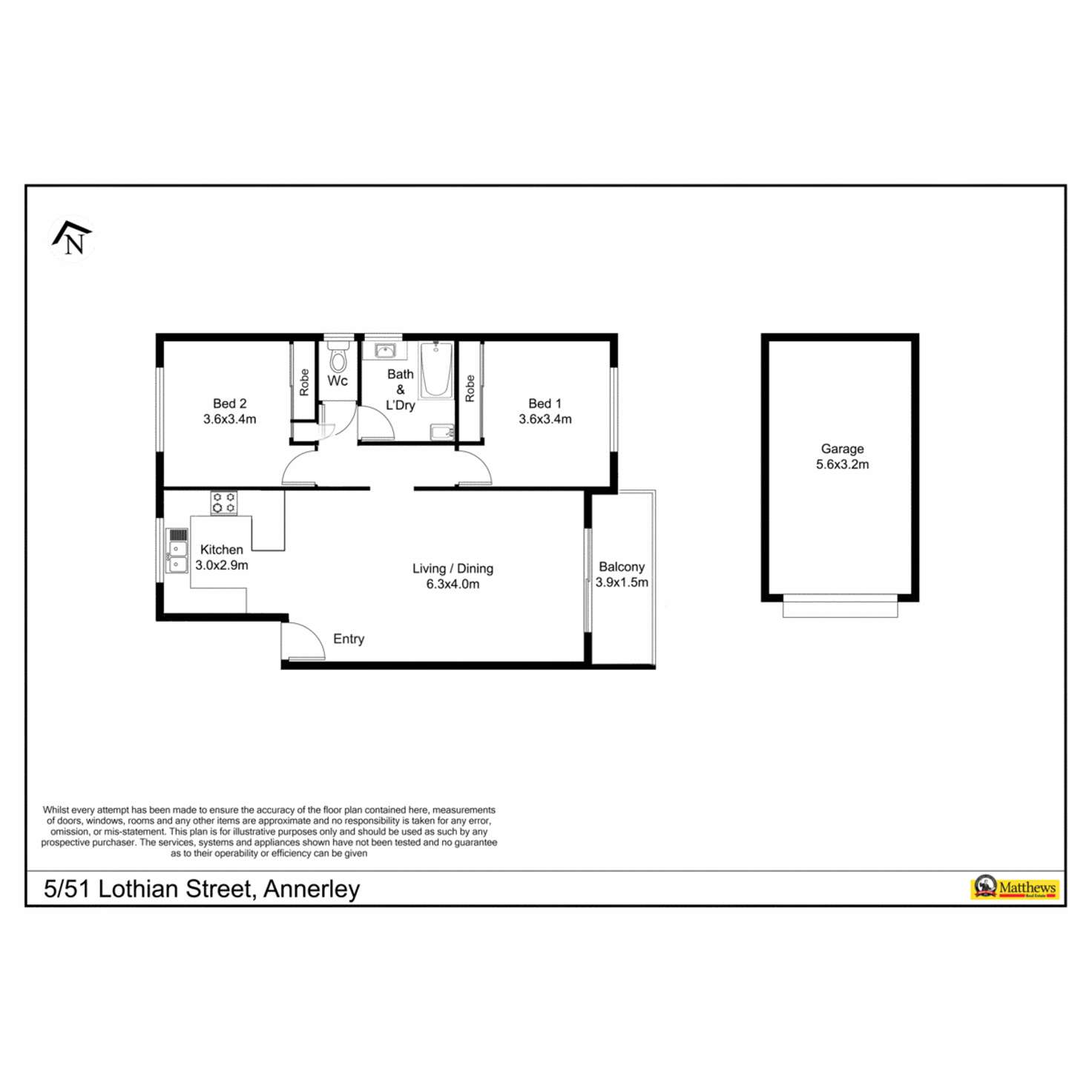 Floorplan of Homely unit listing, 5/51 Lothian Street, Annerley QLD 4103