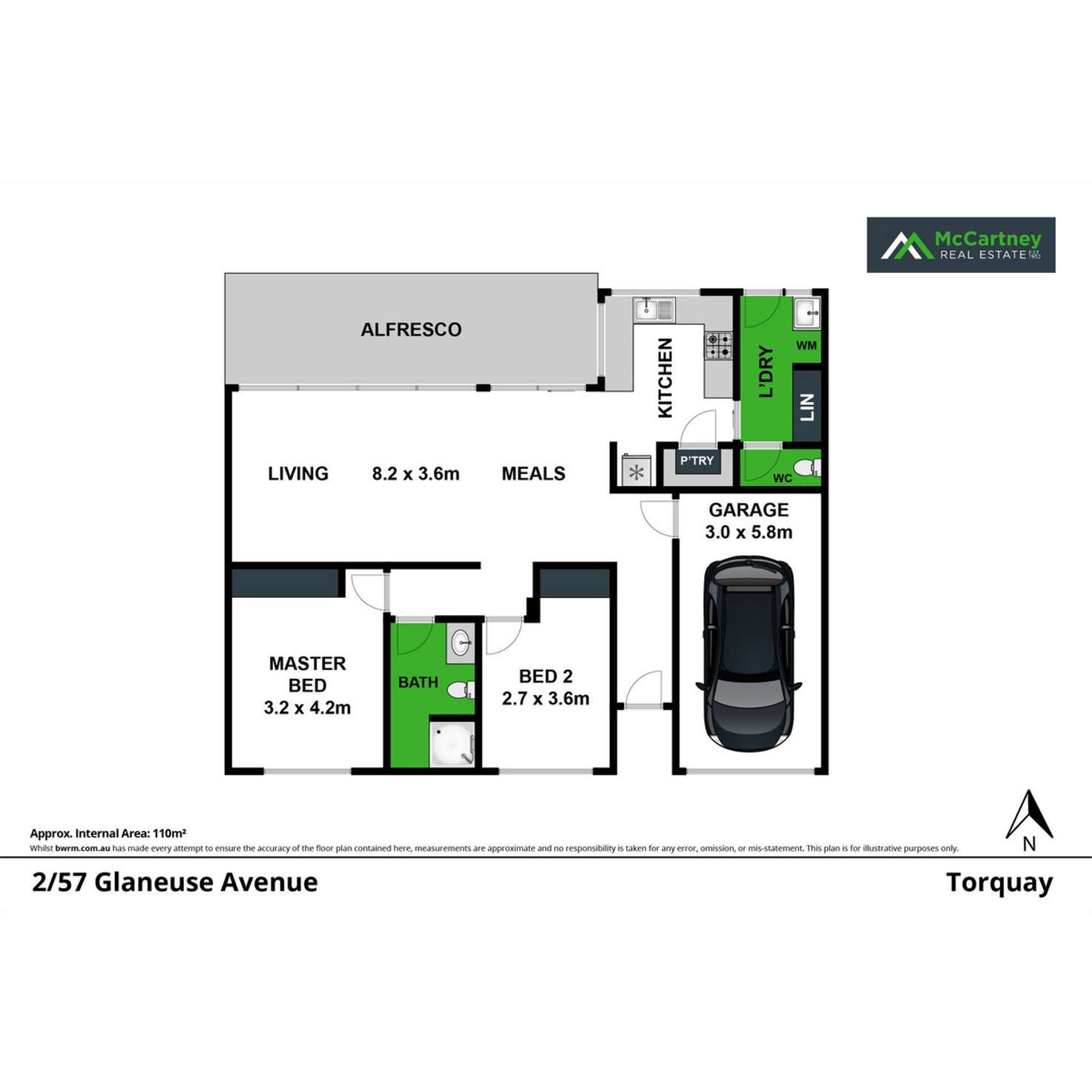 Floorplan of Homely house listing, 2/57 Glaneuse Avenue, Torquay VIC 3228