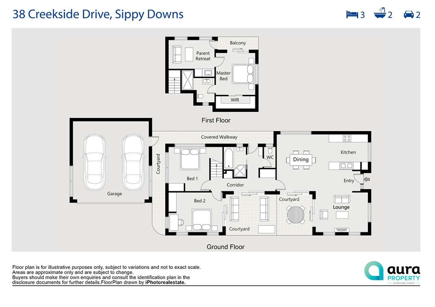 Floorplan of Homely house listing, 38 Creekside Drive, Sippy Downs QLD 4556
