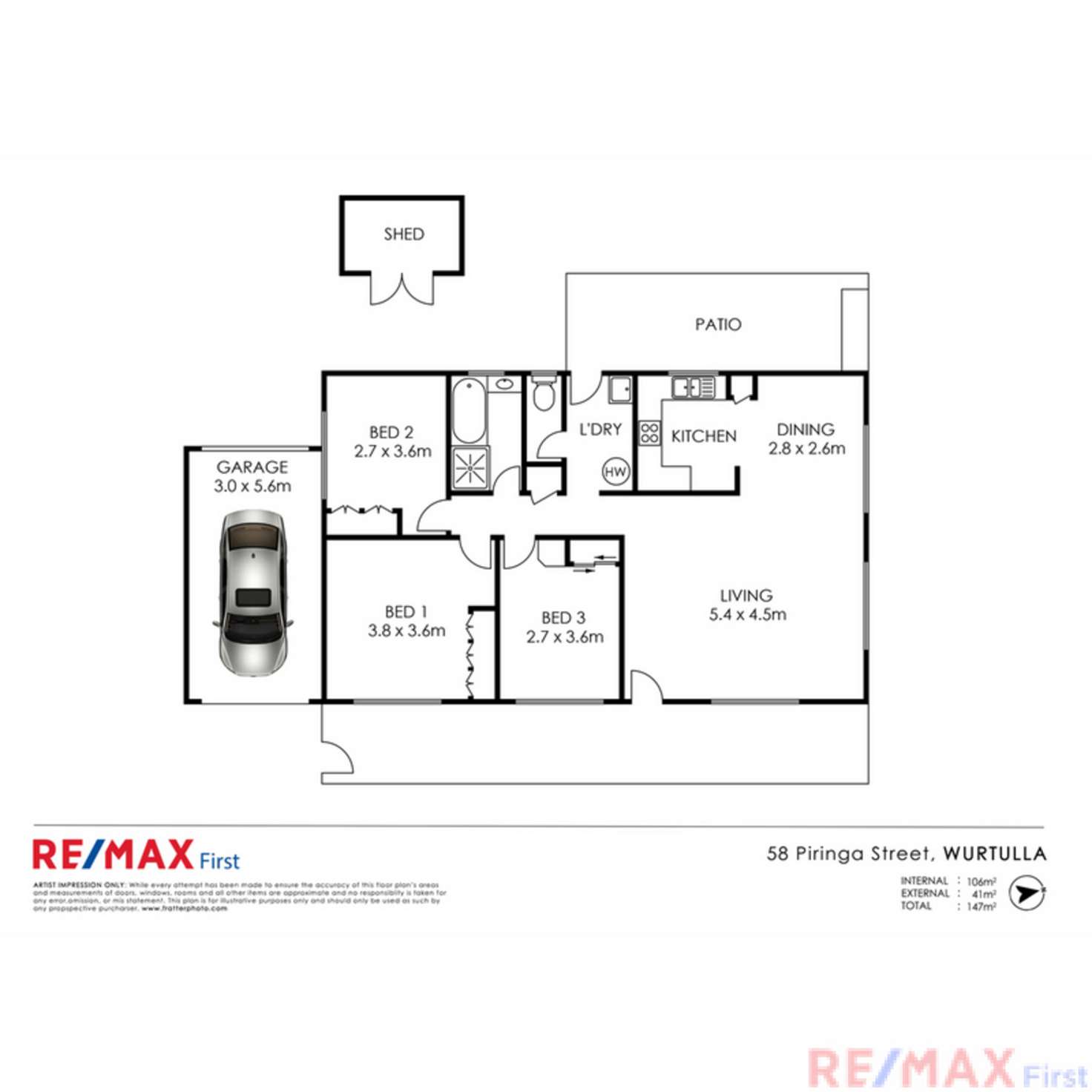 Floorplan of Homely house listing, 58 Piringa  Street, Wurtulla QLD 4575